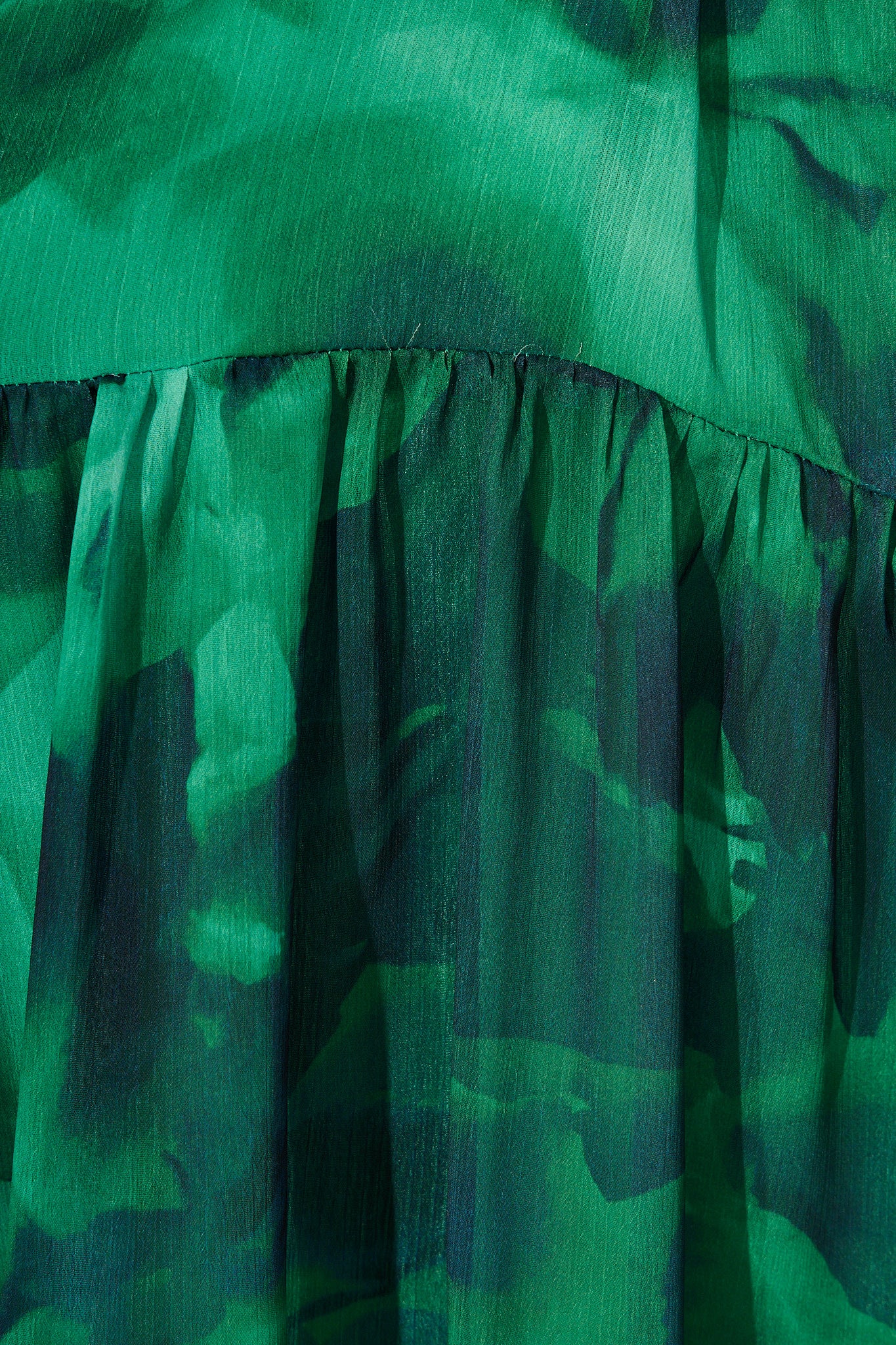 Mica Dress in Green Watercolour Chiffon - Image 6