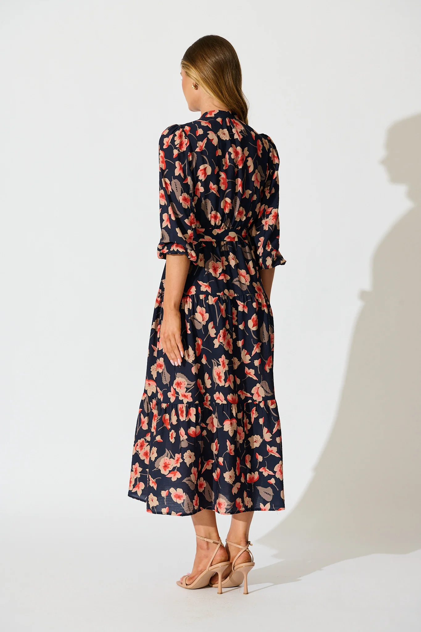 Midnight Bloom Maxi Dress in Navy Floral - Image 4