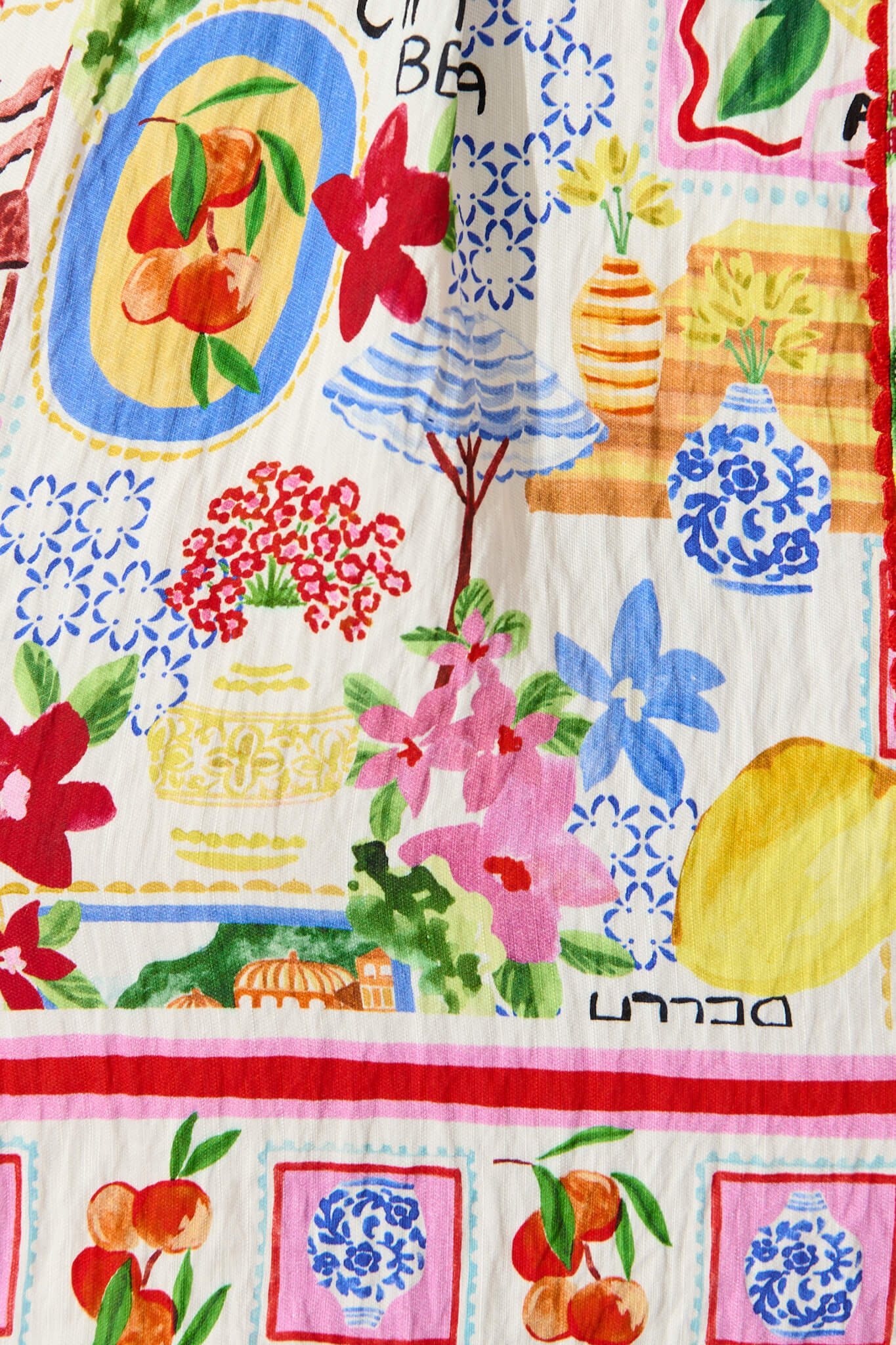 Miela Shirt Dress in White With Multi Print - Image 8