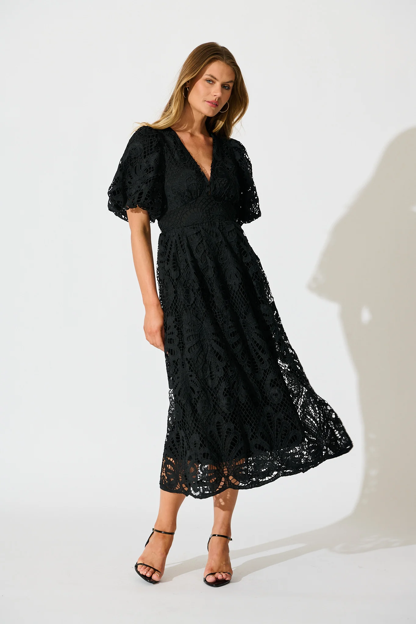 Millie Lace Maxi Dress In Black
