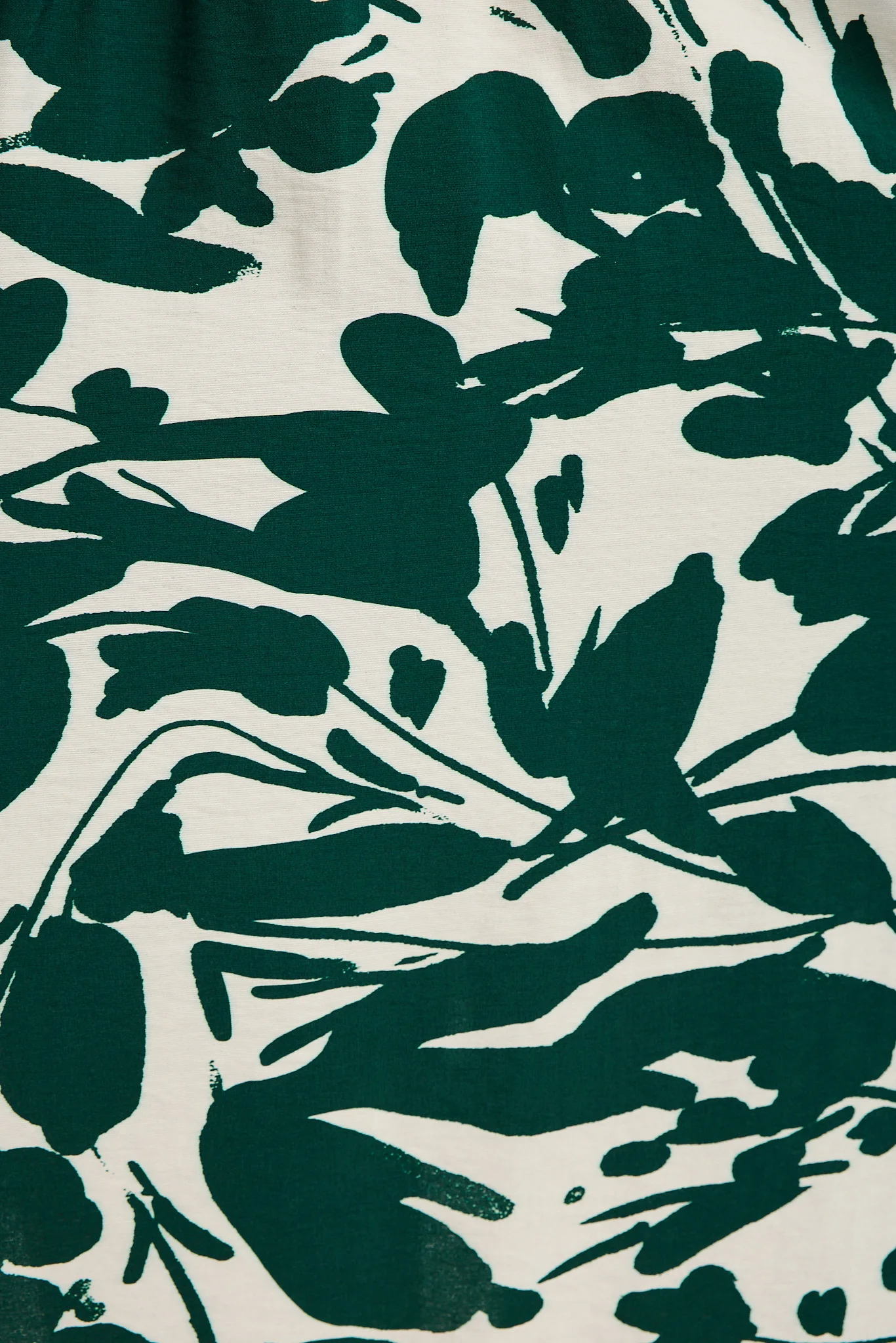 Mina Smock Dress in Green and White Print Linen Blend - Image 6