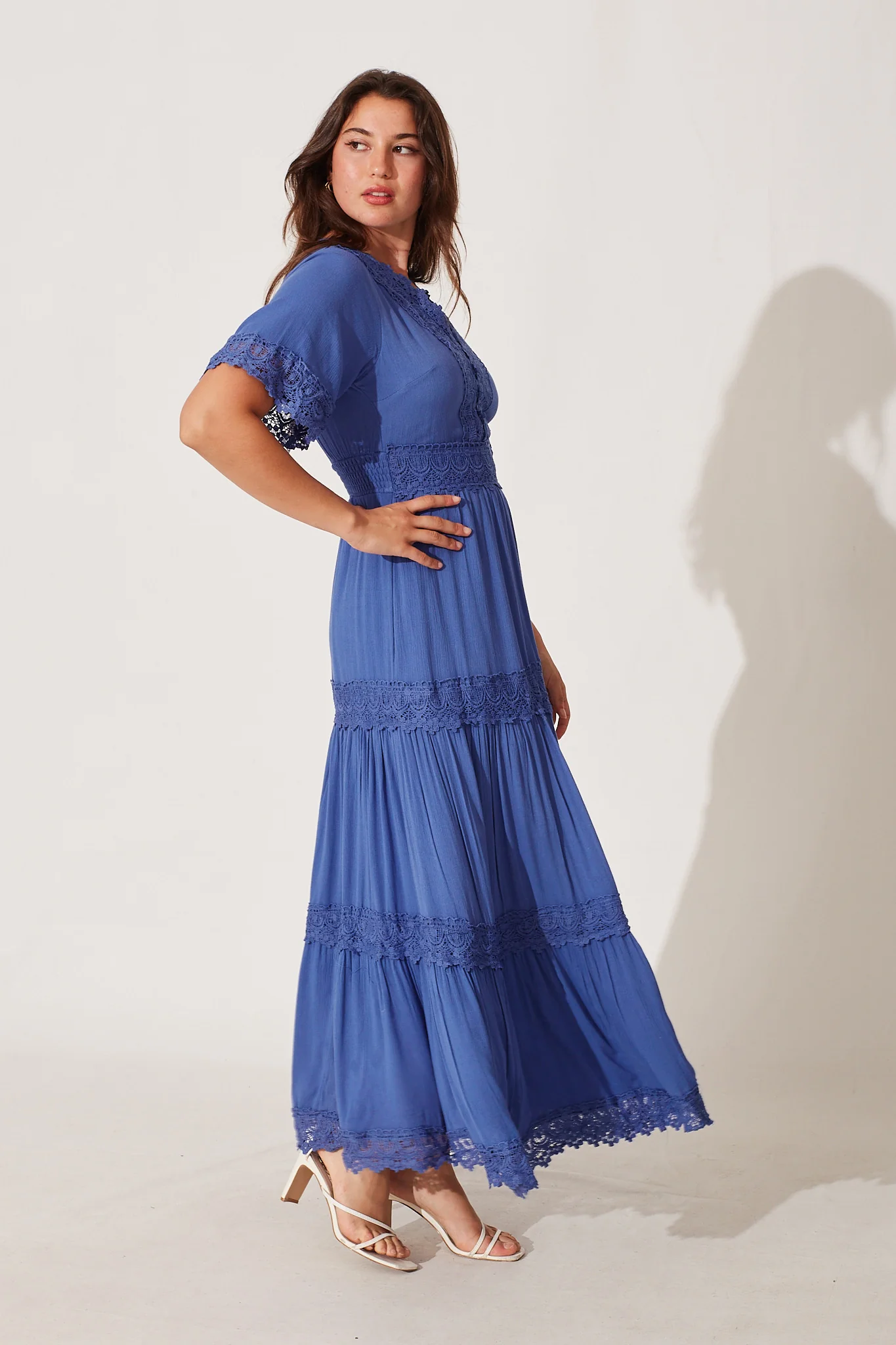 Mona Maxi Dress In Blue - Image 3