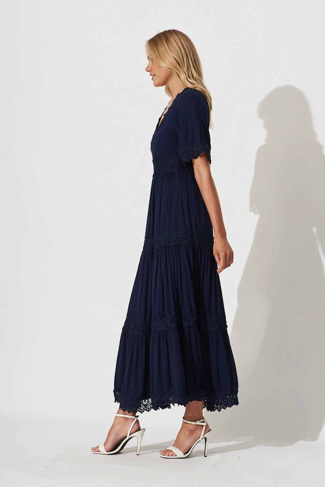 Mona Maxi Dress In Navy - Image 4