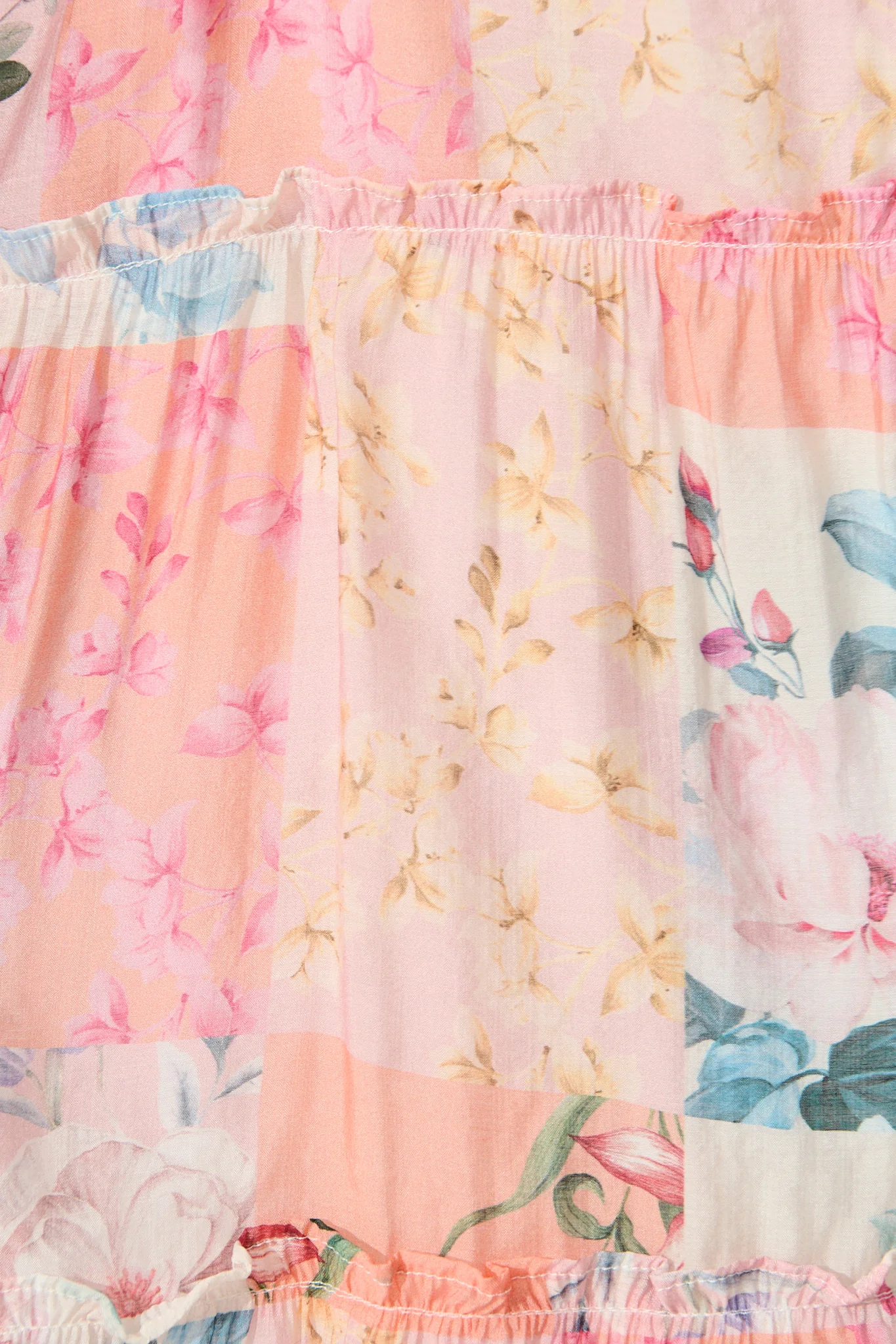 Morgana Midi Shirt Dress in Pink Patchwork Floral - Image 6