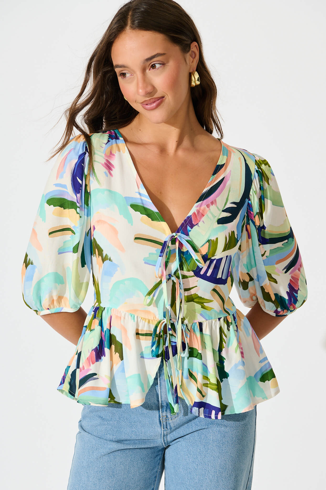 My All Top in Multi Green Print - Image 2