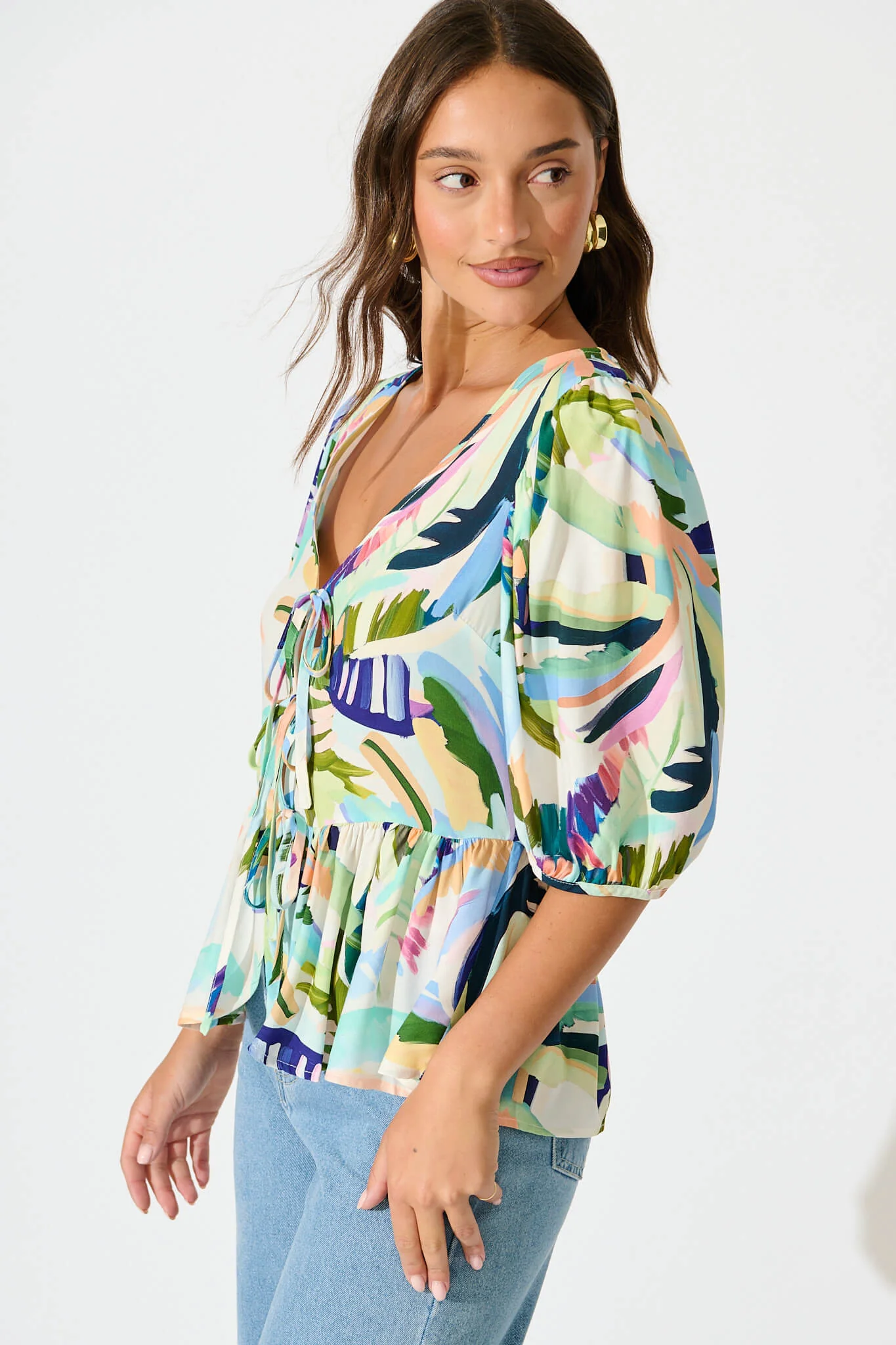 My All Top in Multi Green Print - Image 5