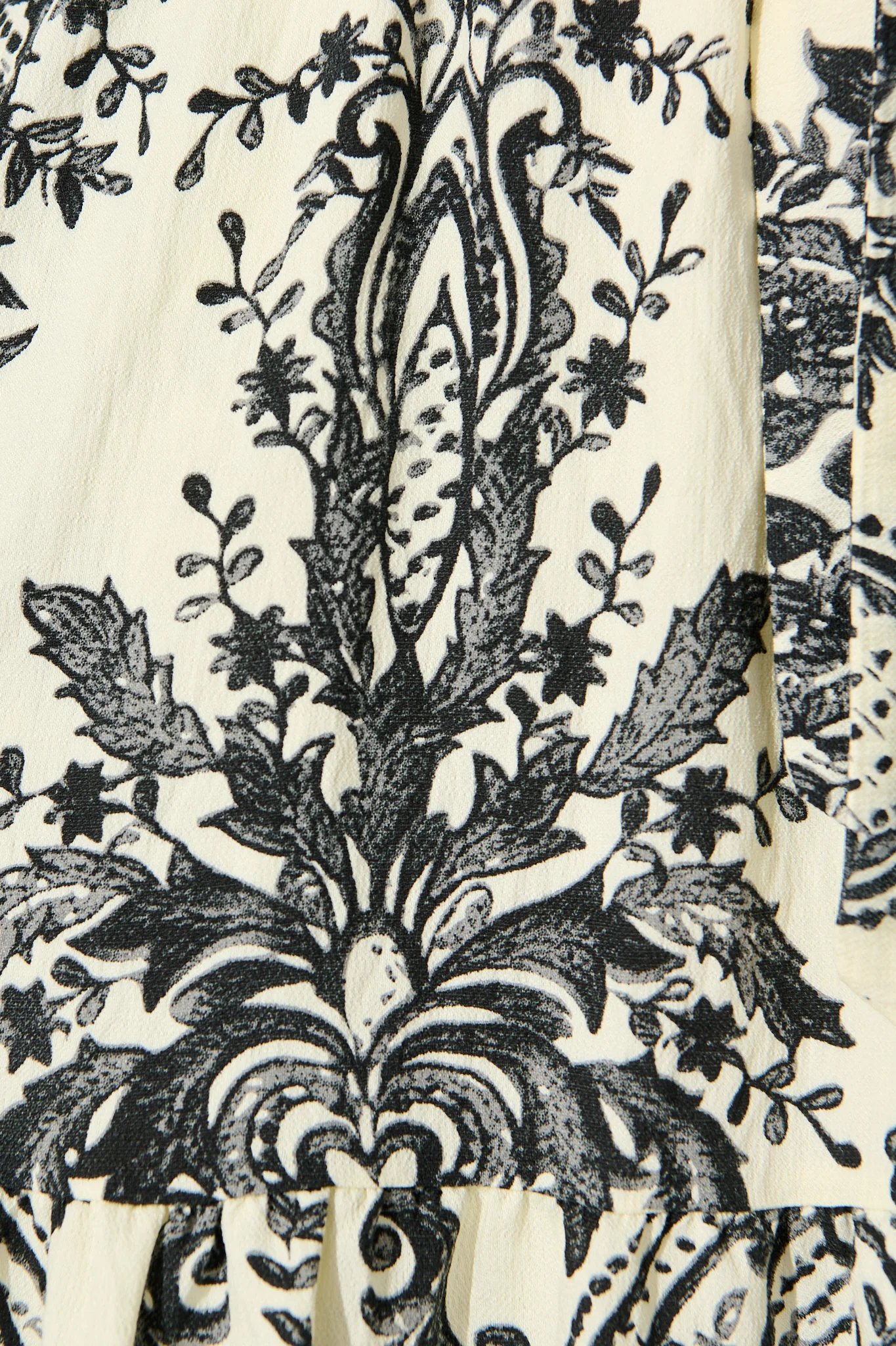 Nadette Dress in White with Black Boho Print - Image 6
