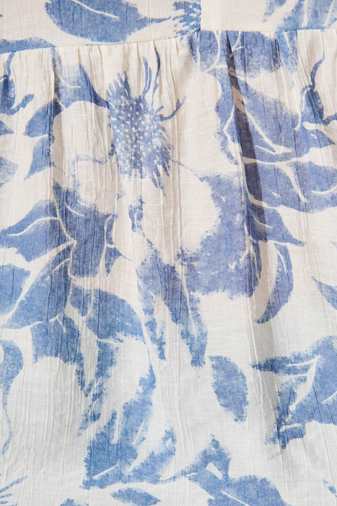 Nalini Top in White with Blue Flower - Image 6