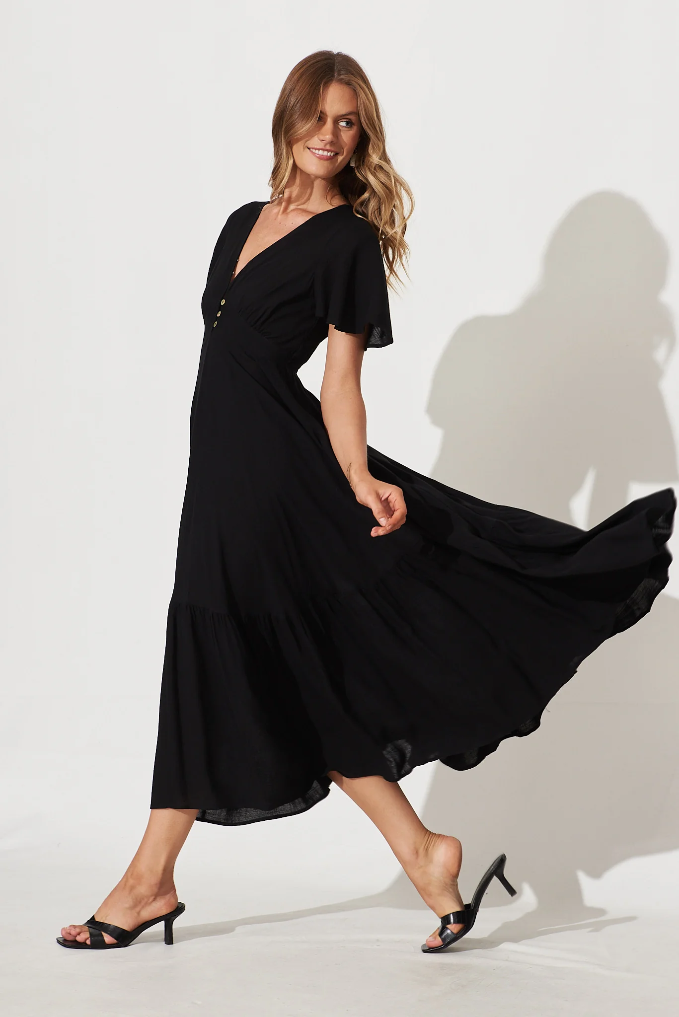 Nevada Maxi Dress In Black - Image 3