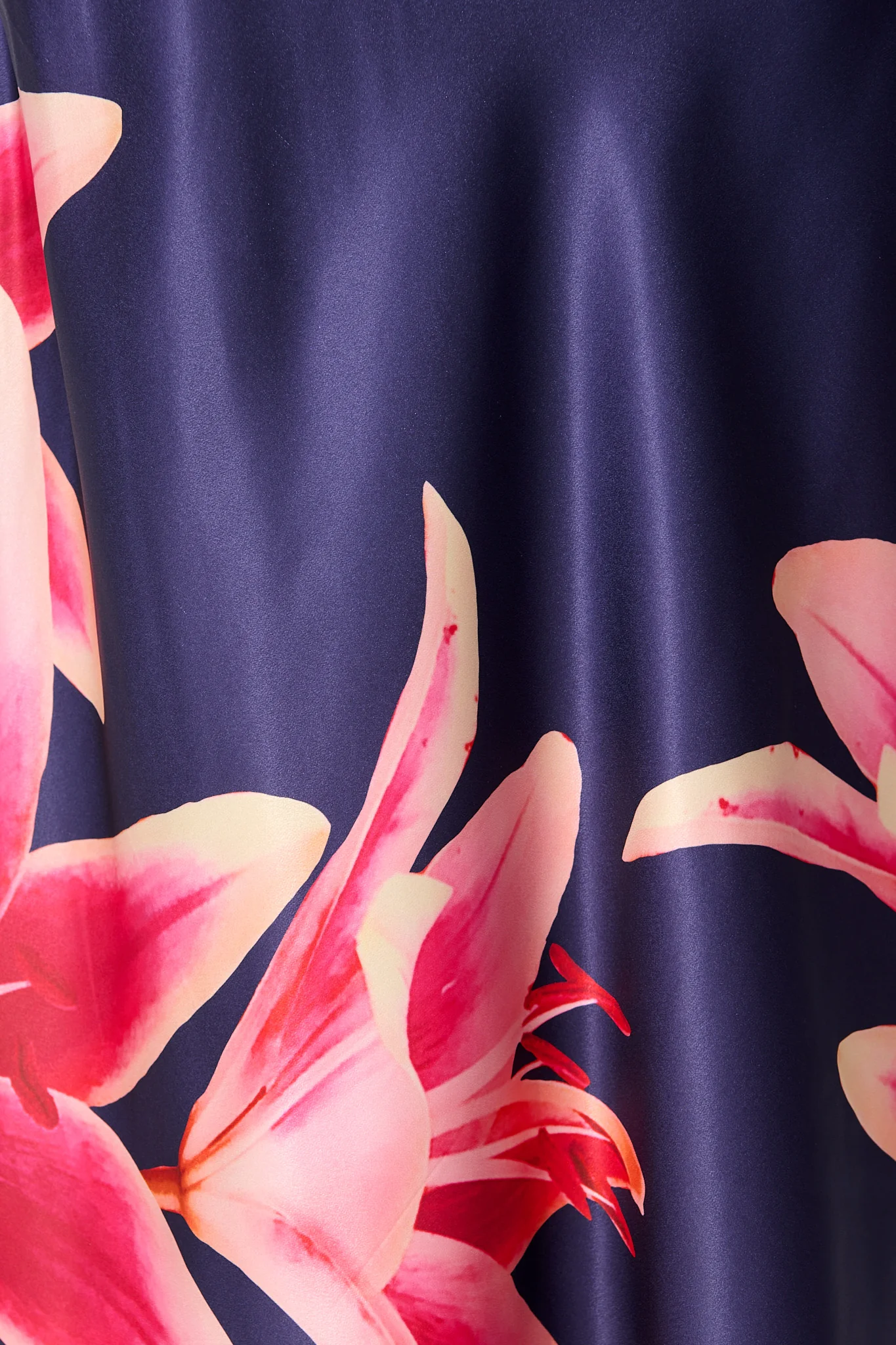 Nightshade Bouquet Maxi Skirt in Navy Floral Satin - Image 9