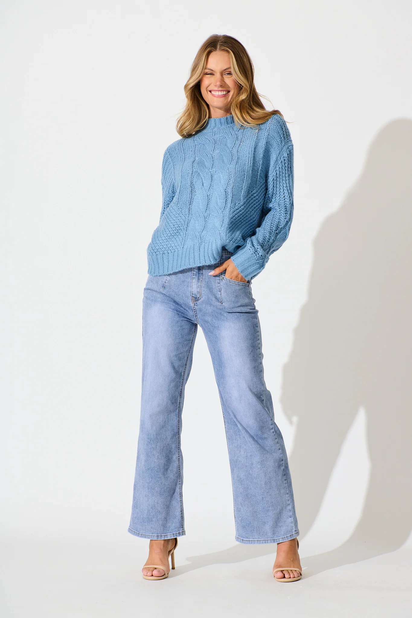 Notting Knit In Dusty Blue - Image 4