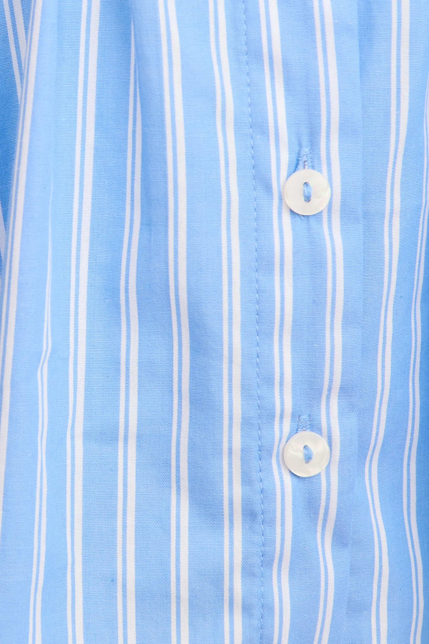 Olana Shirt in Blue Stripe Cotton - Image 6