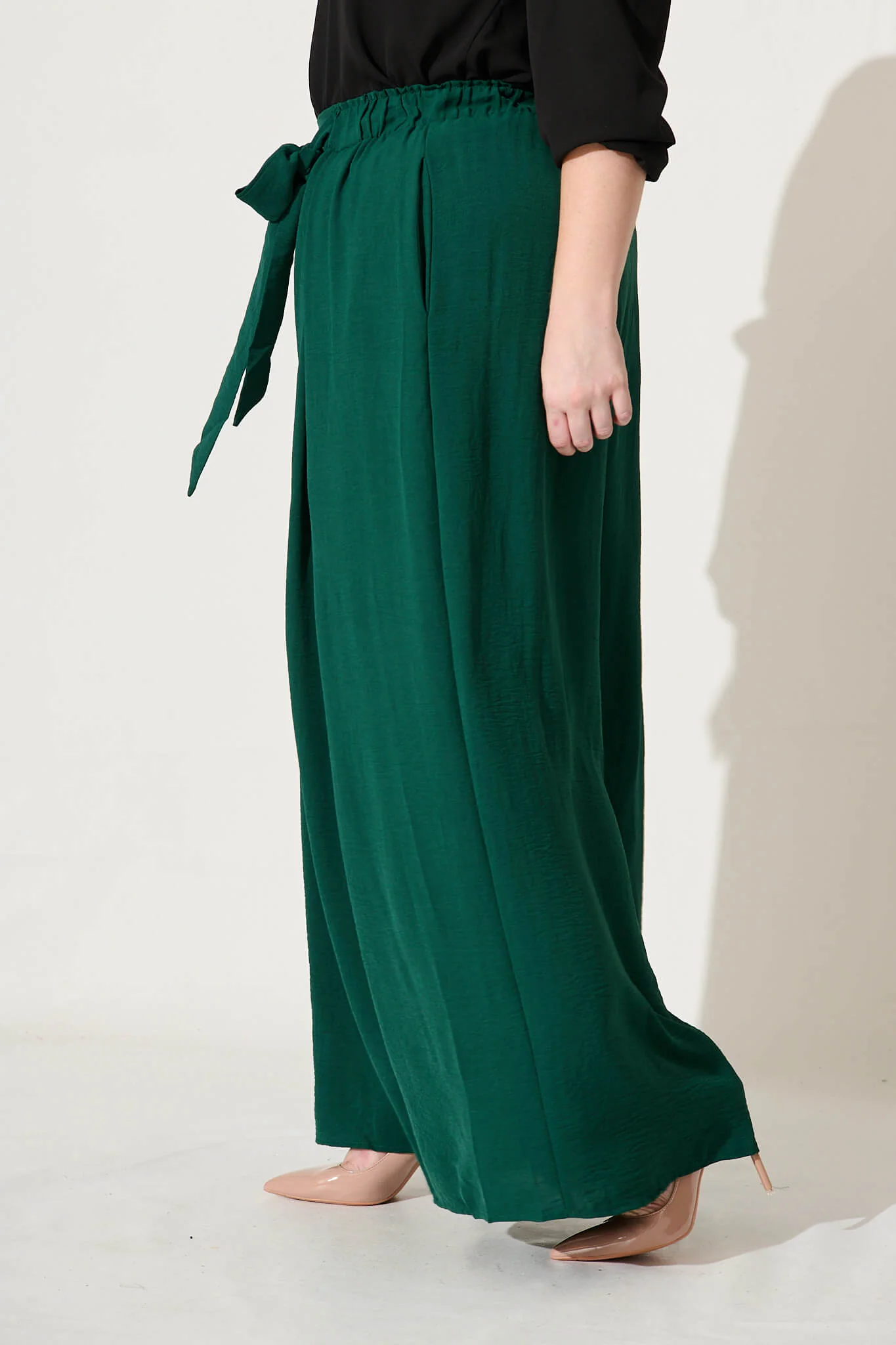 Page Pants In Emerald - Image 9