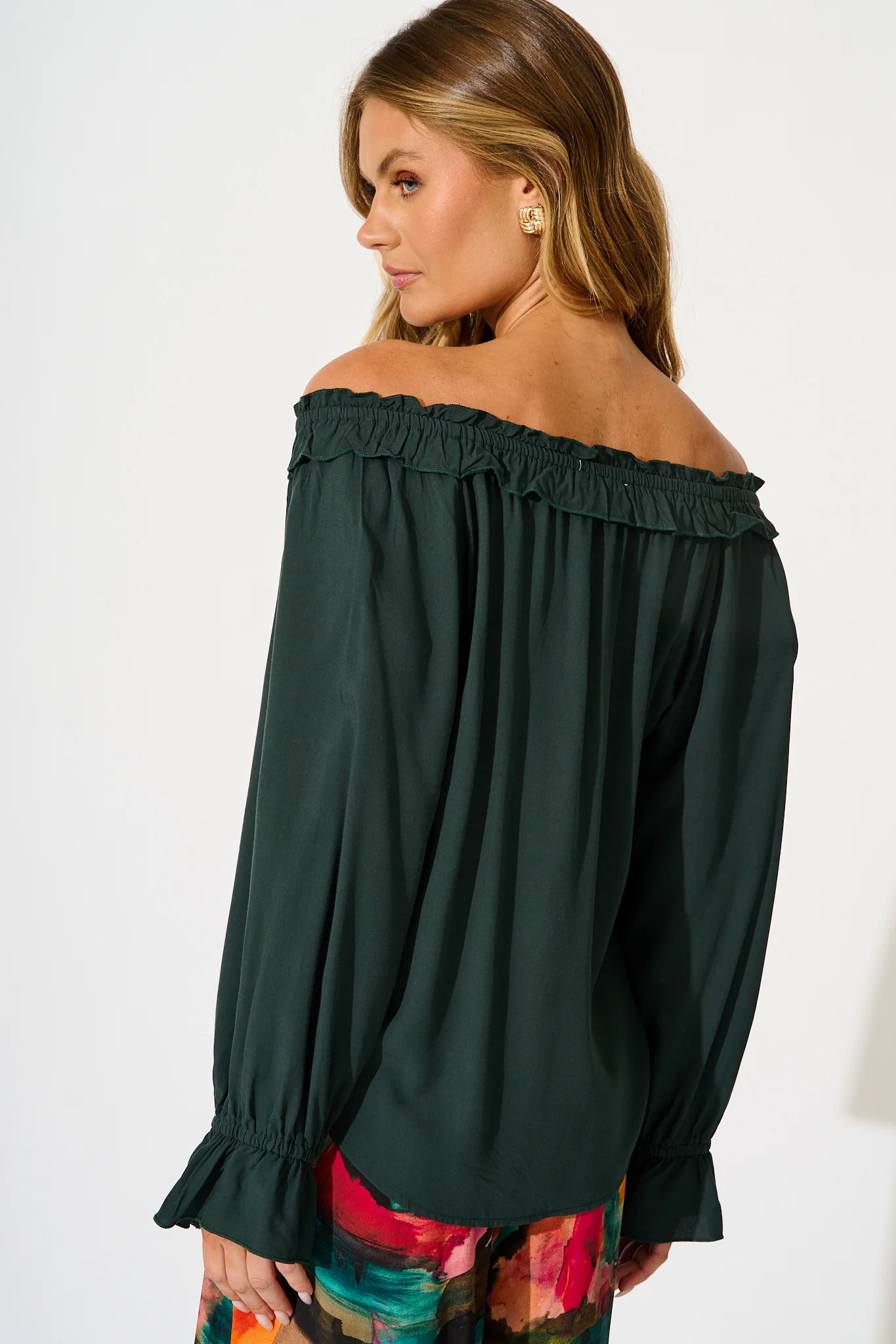 Painted Allure Top in Emerald - Image 4