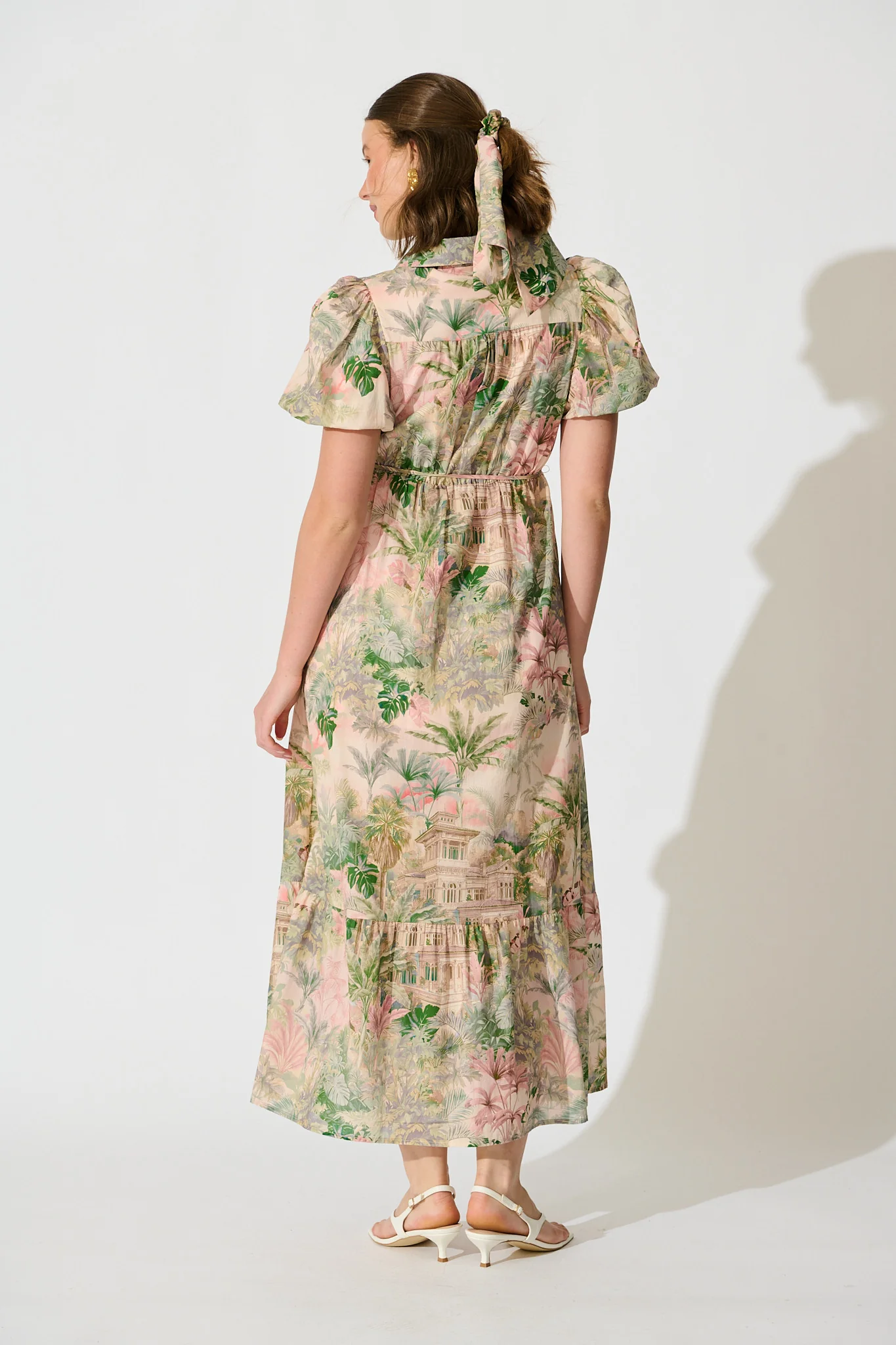 Palm Serenade Maxi Dress in Multi Palm Tree Print - Image 10