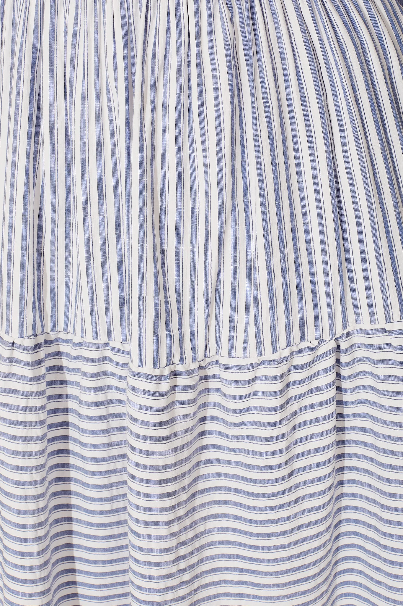 Palm Springs Midi Dress In White And Blue Stripe - Image 6