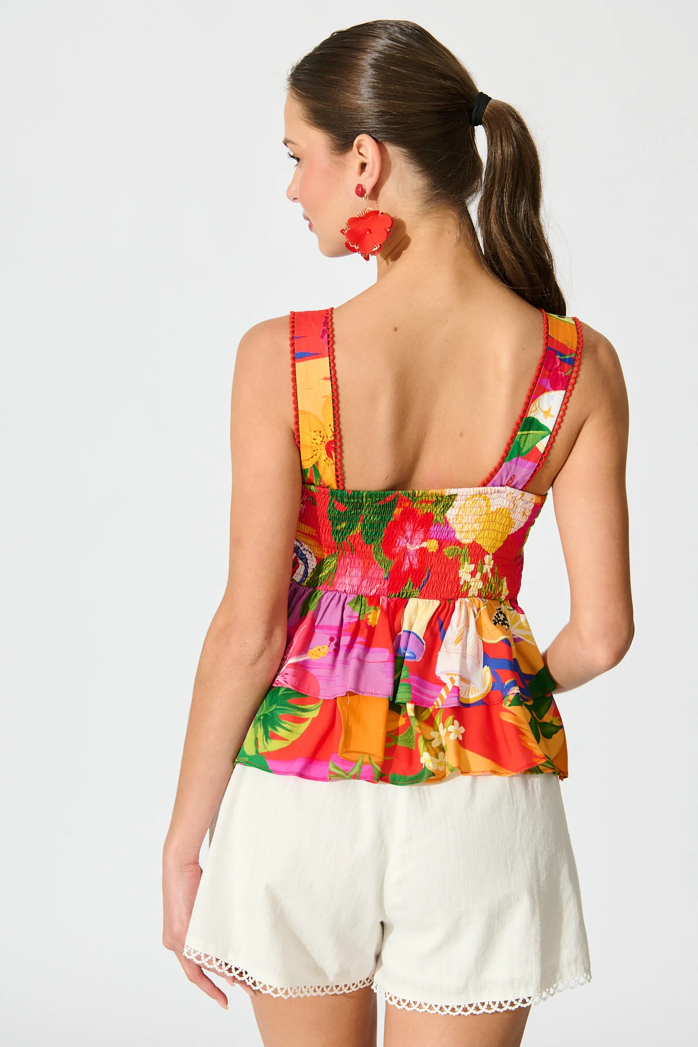 Paria Top in Purple Multi Print - Image 3
