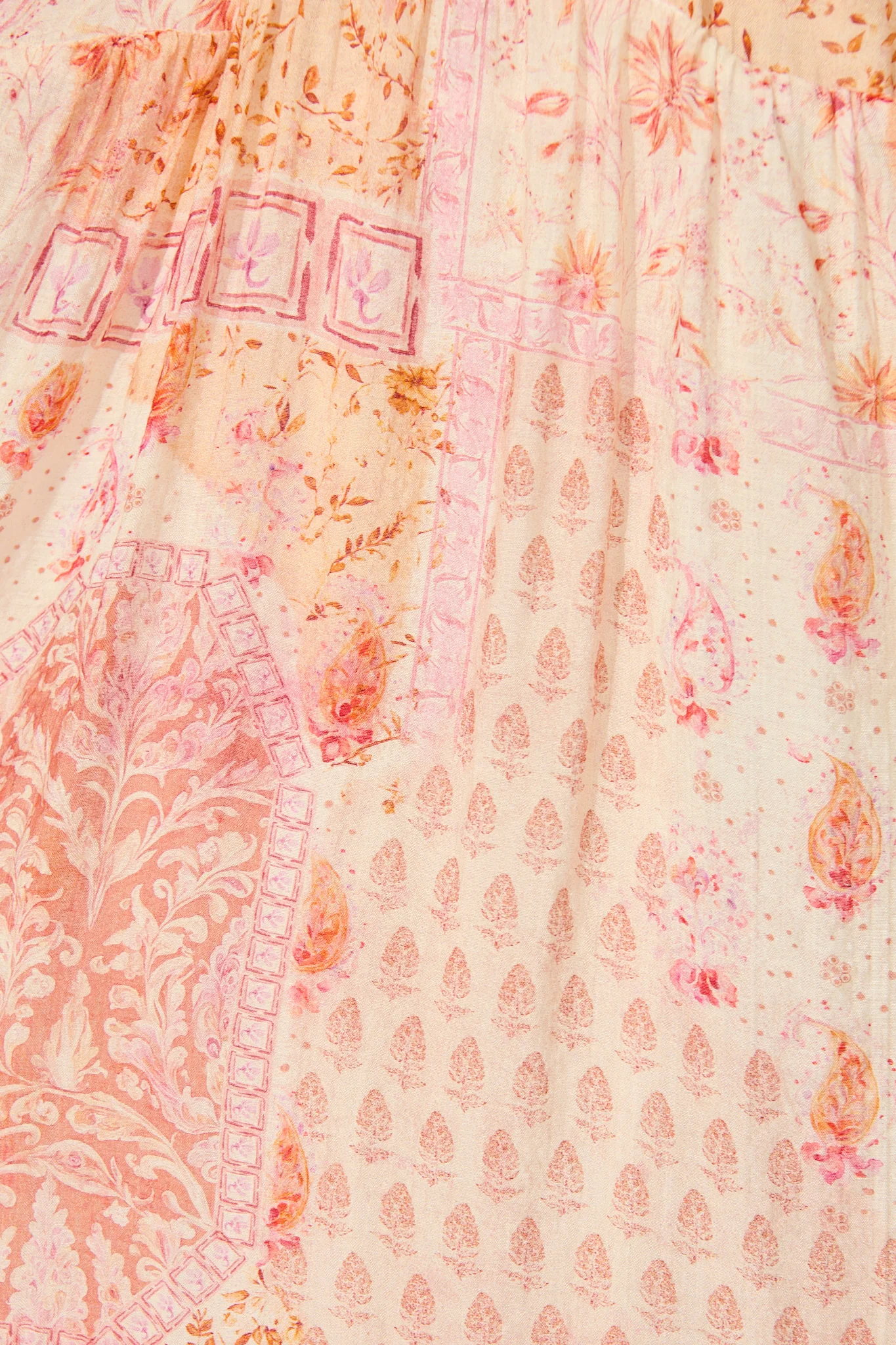 Pasha Maxi Dress in Cream with Peach Floral - Image 6