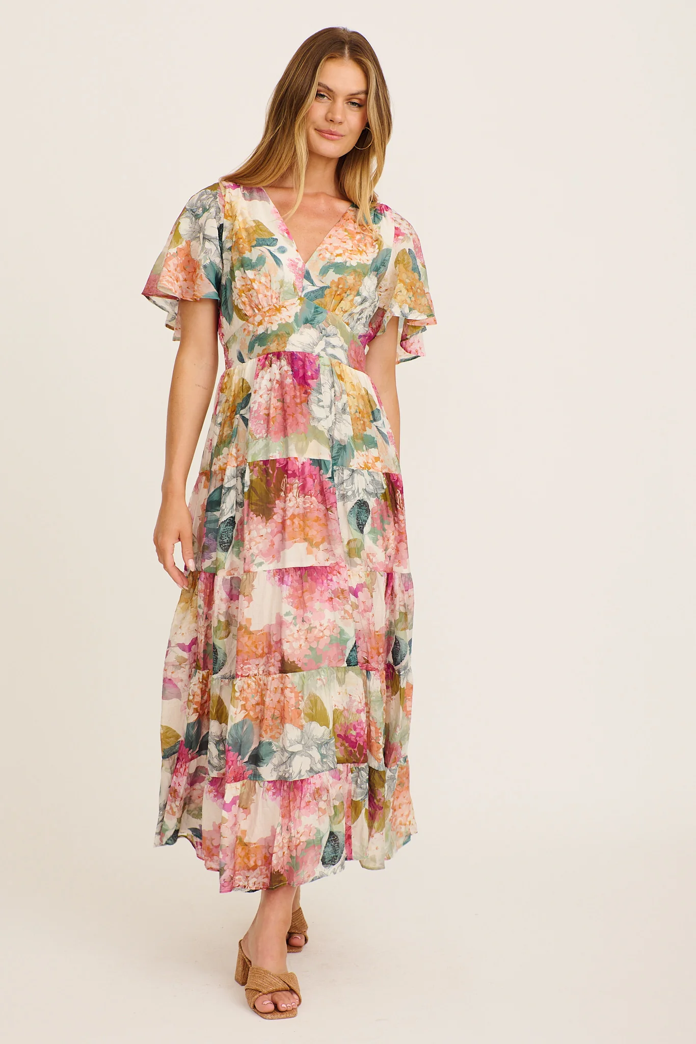 Pastel Symphony Maxi Dress in Multi Floral - Image 2