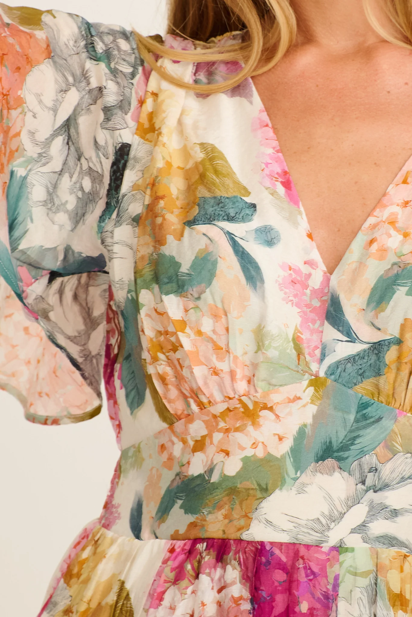 Pastel Symphony Maxi Dress in Multi Floral - Image 6