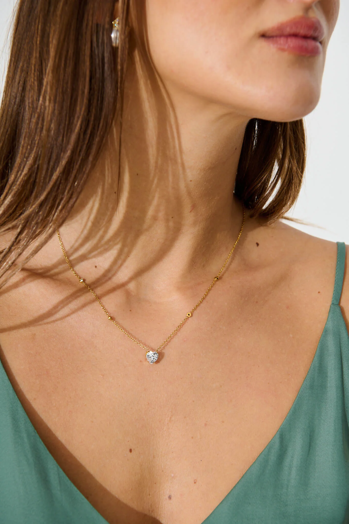Petra Necklace In 18K Gold Plated With Cubic Zirconia - Image 4