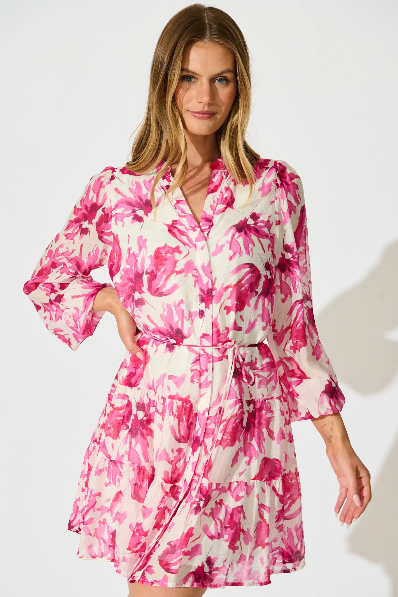 Philomena Dress in Pink Floral - Image 2