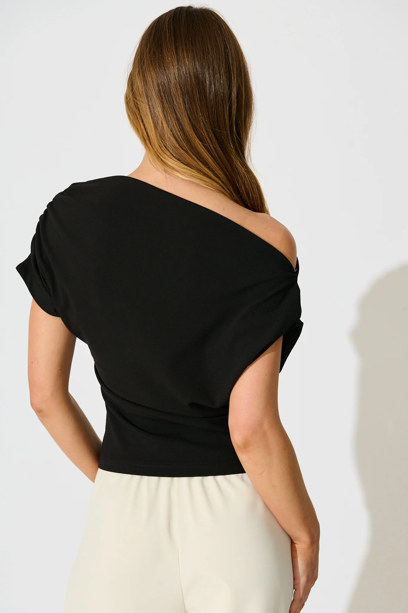 Pia Off Shoulder Top in Black - Image 3