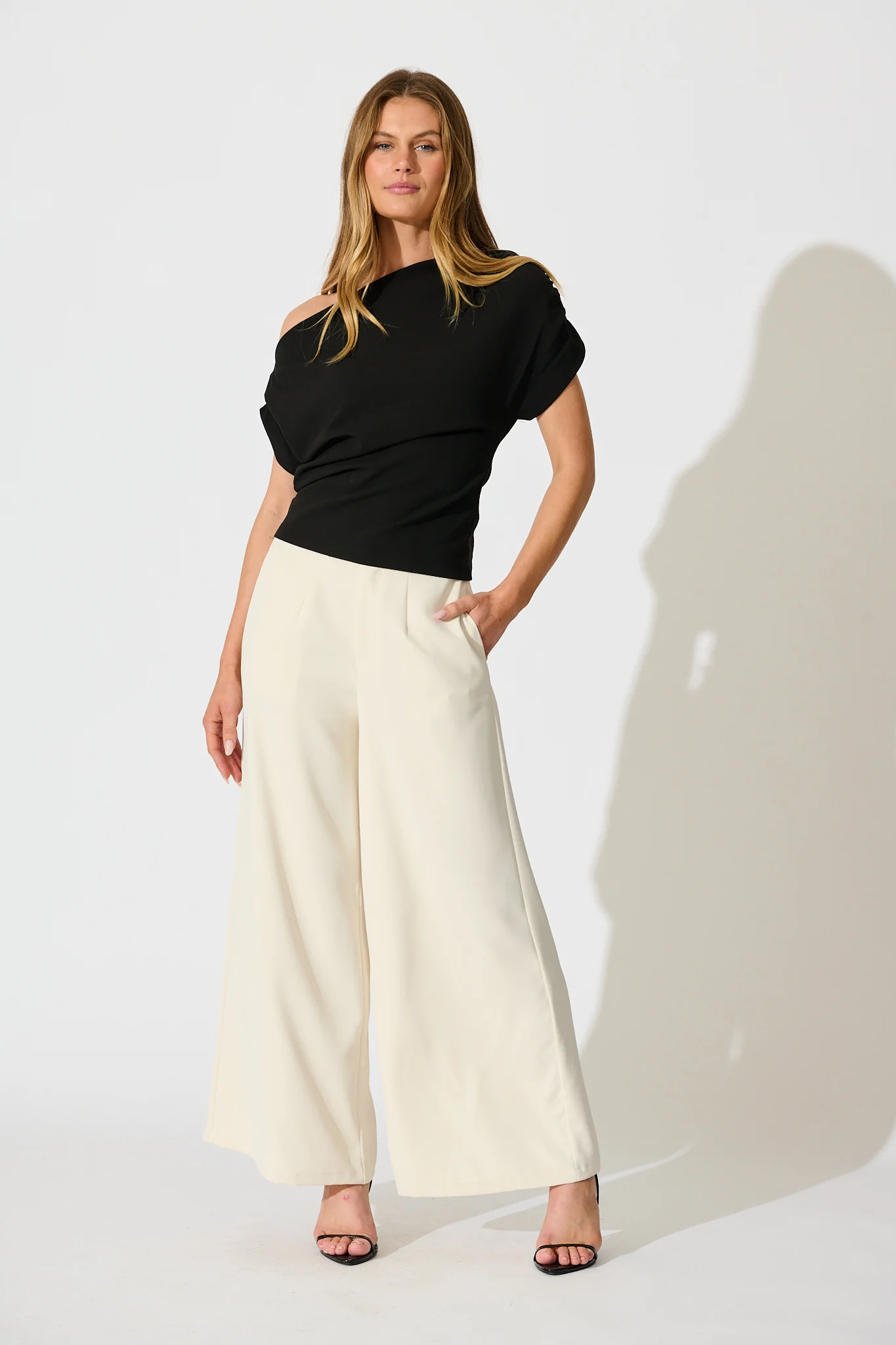 Pia Off Shoulder Top in Black - Image 4
