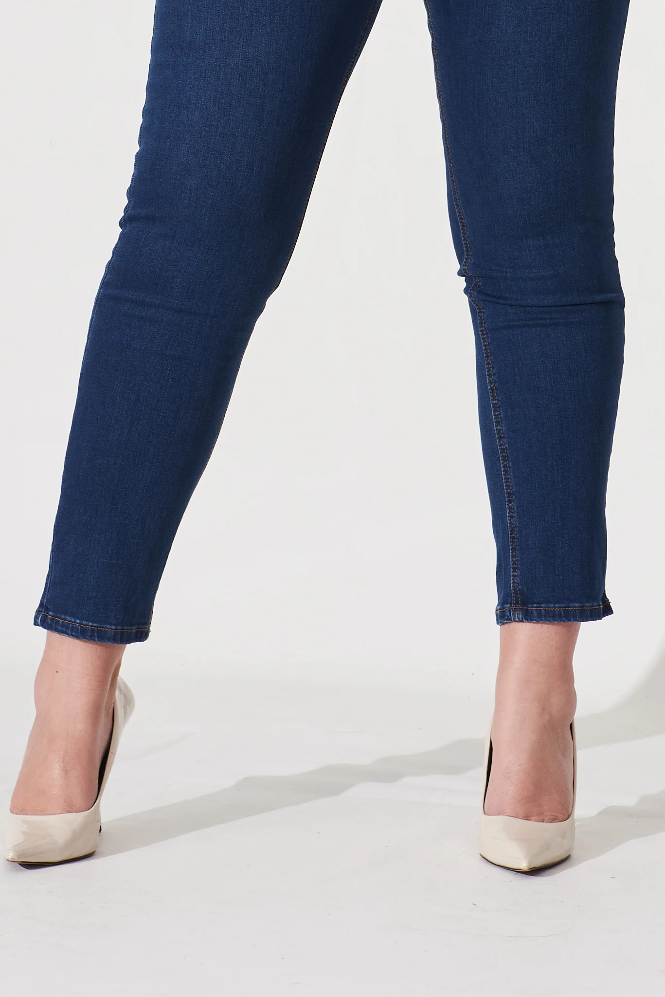 Piper High Rise Skinny Jean In Dark Blue Denim - Image 10