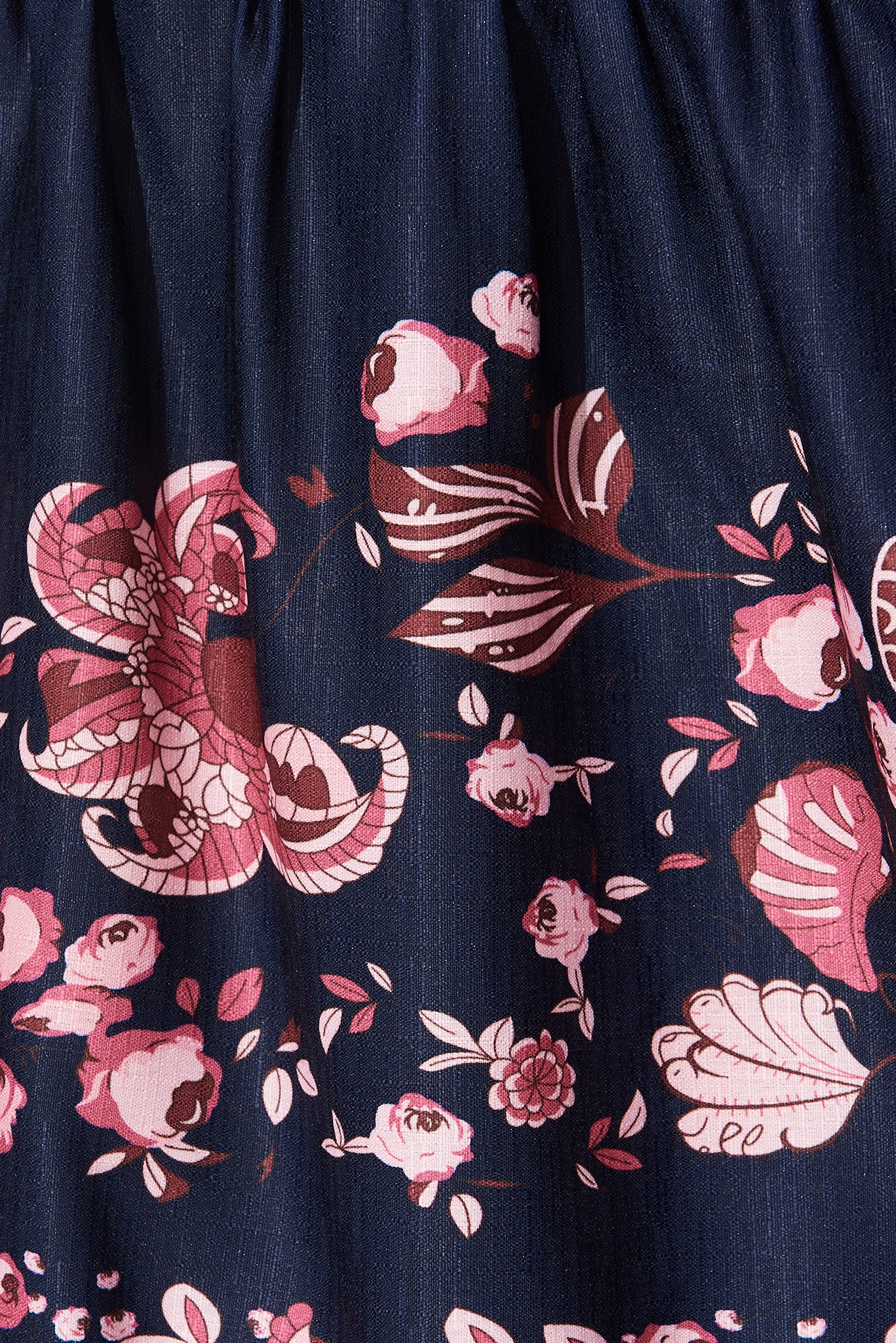 Piper Midi Dress In Navy With Blush Floral - Image 6