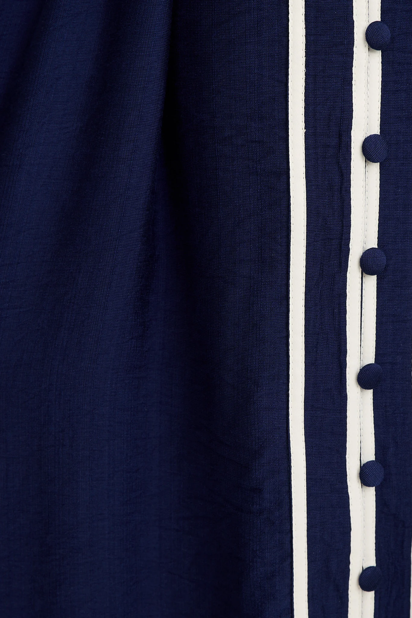 Pristin Midi Dress in Navy Linen Blend - Image 6