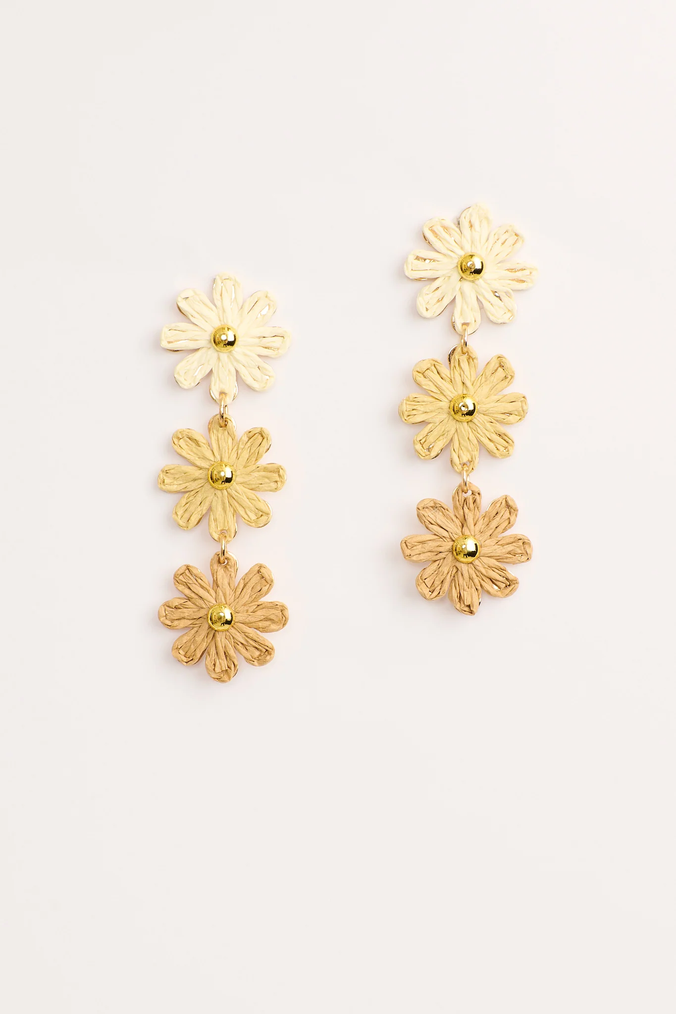Rara Raffia Drop Earrings in Multi Brown