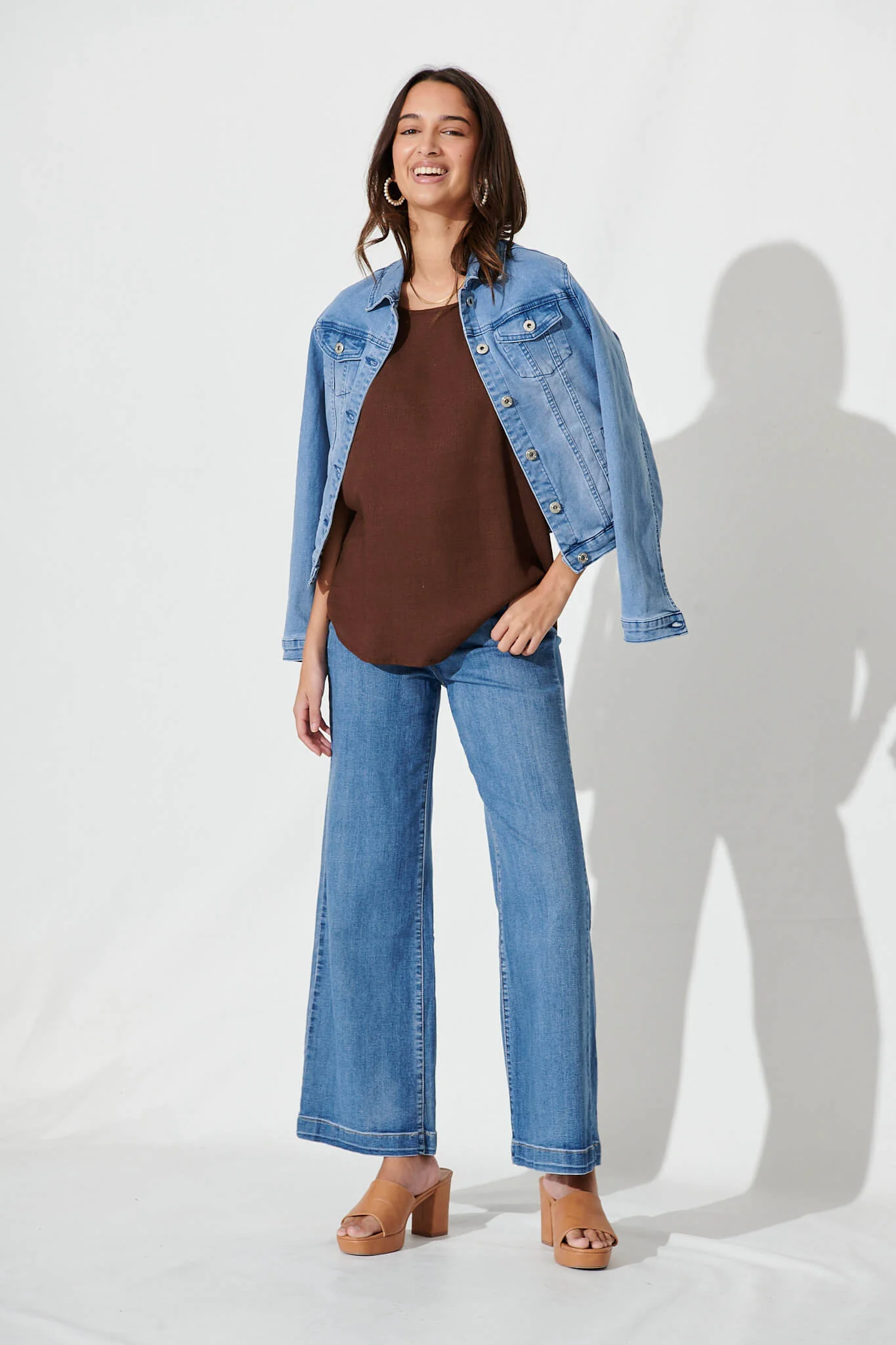 Rejina Top In Chocolate Linen Blend - Image 4
