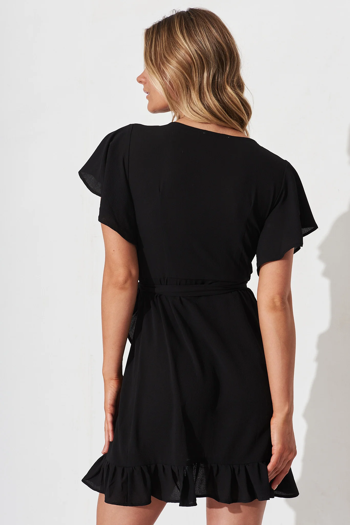 Relic Wrap Dress In Black - Image 4