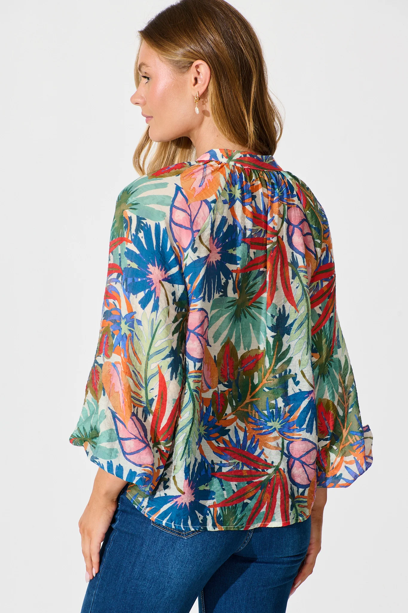 Revelations Top in Multi Leaf Cotton - Image 3