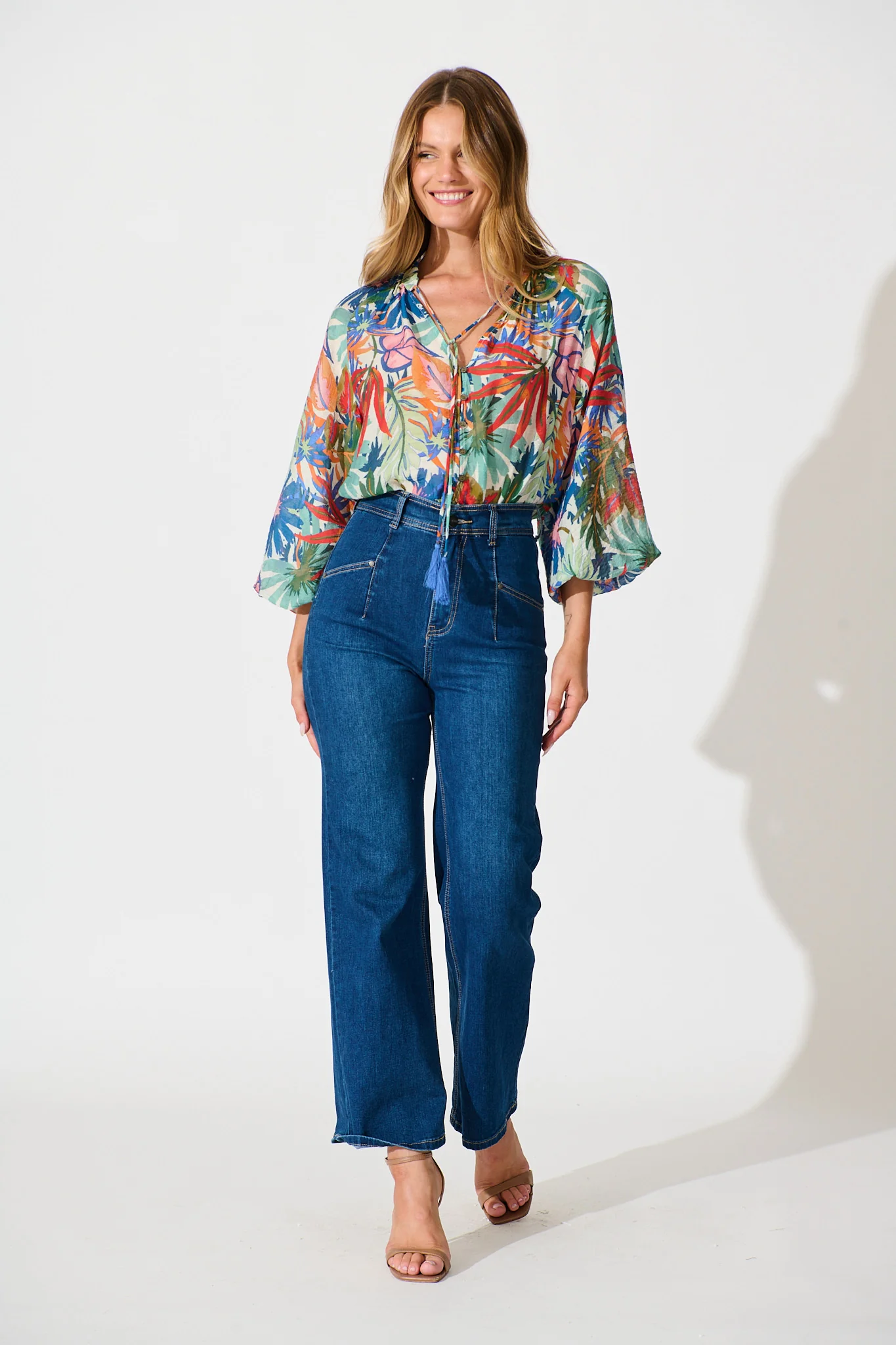 Revelations Top in Multi Leaf Cotton - Image 4