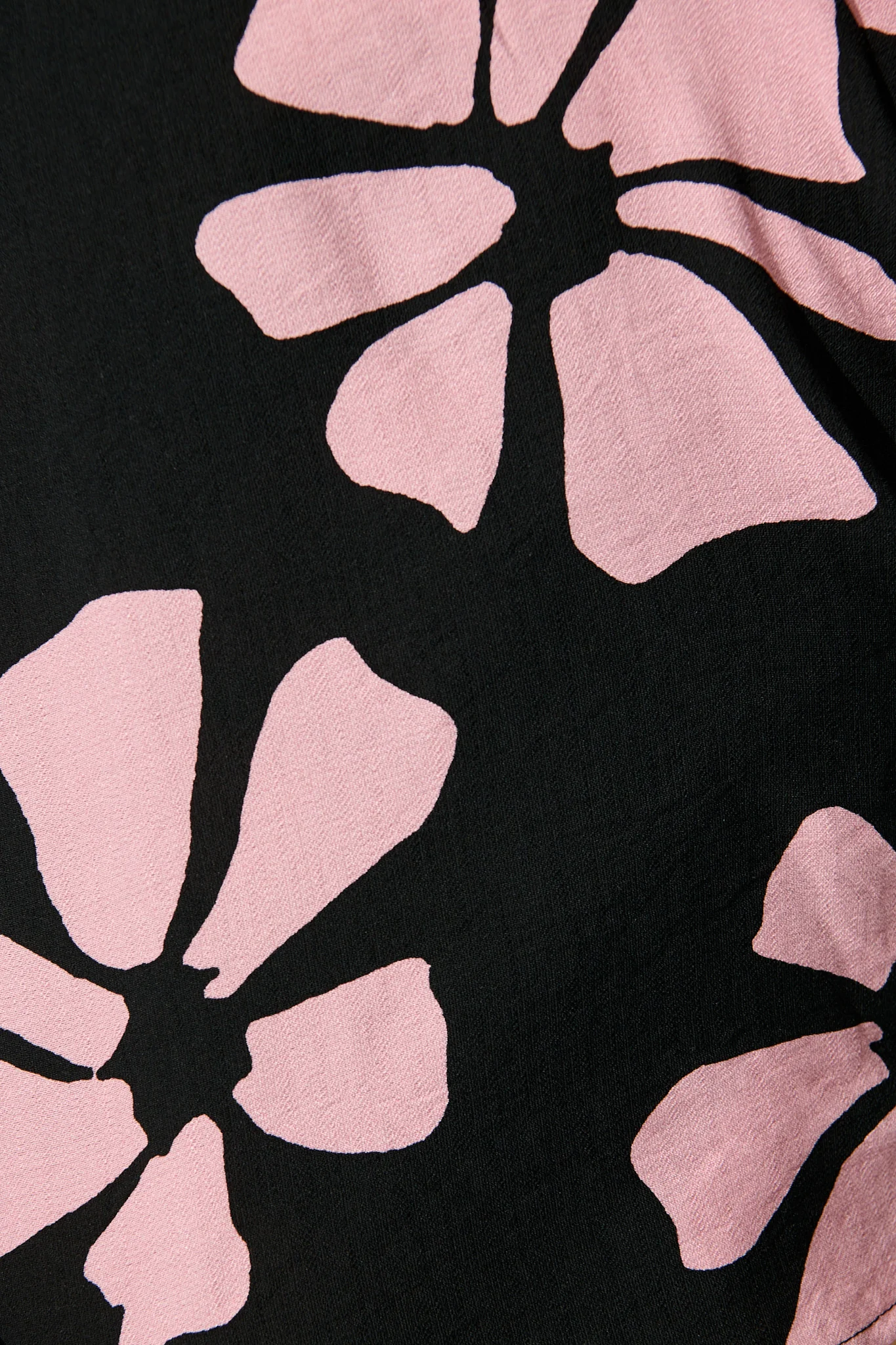 Rhylee Wrap Top in Black with Pink Flower Print - Image 7