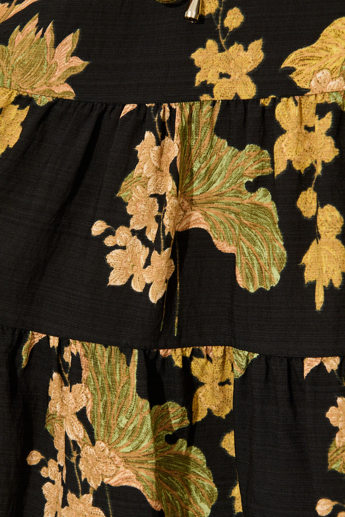 Rian Dress in Black Floral Linen Blend - Image 6