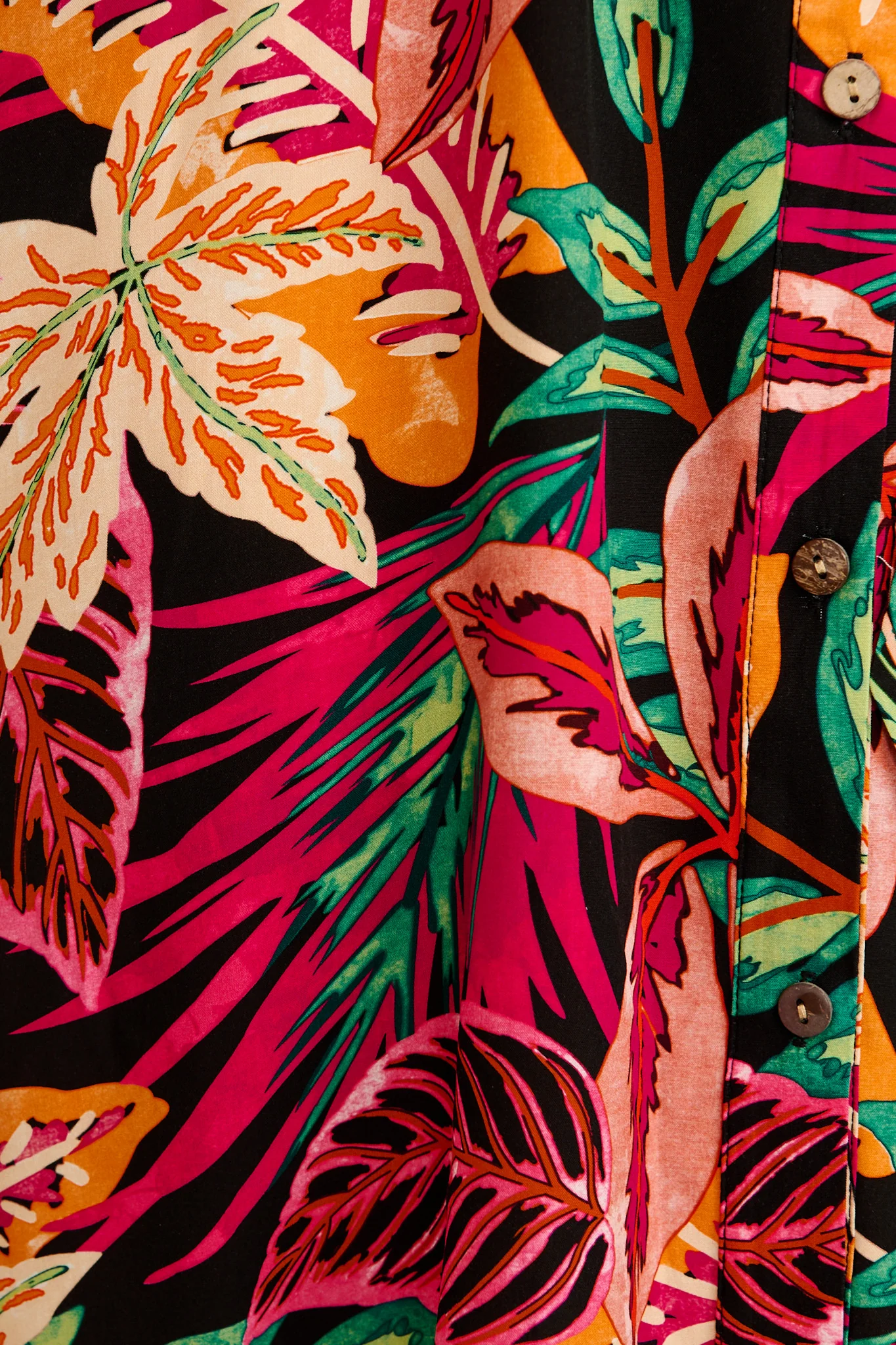 Risa Shirt Dress in Purple Multi Leaf Print - Image 6