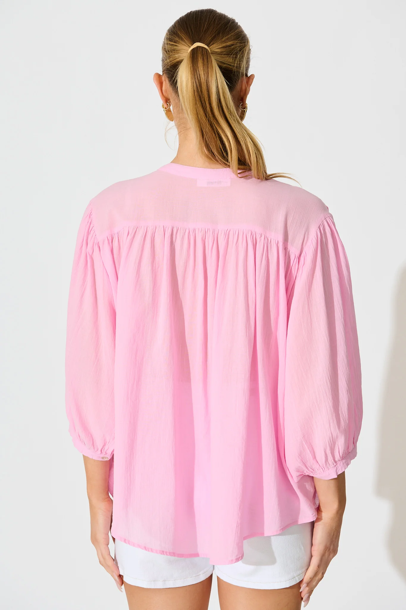 Riva Top in Pink Cotton - Image 4