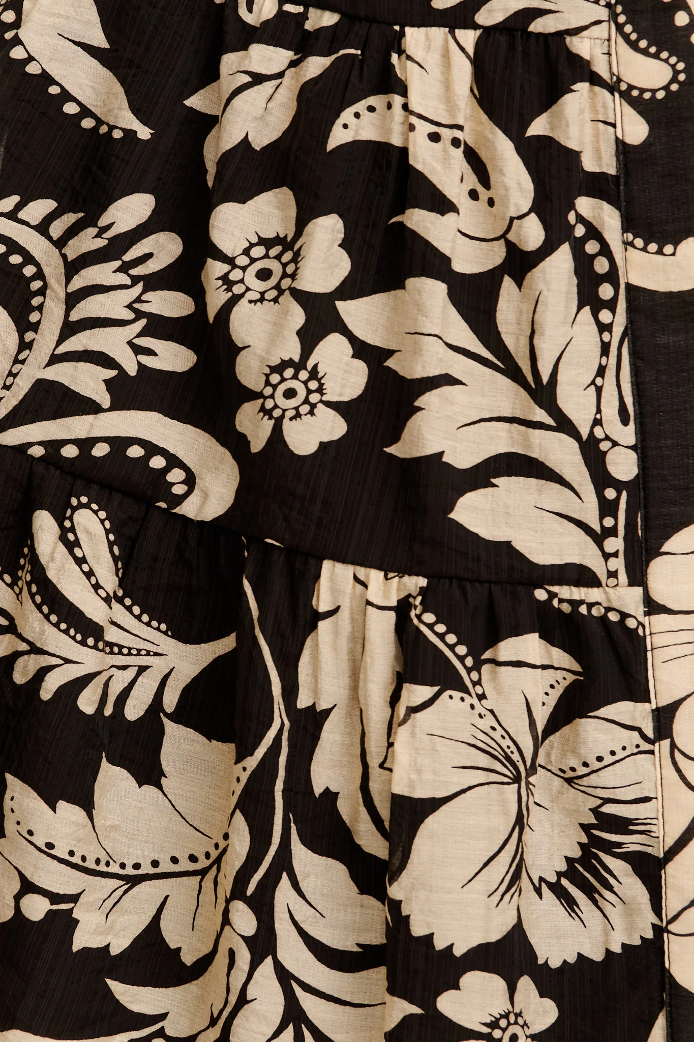 Rixie Dress in Black with Cream Floral - Image 6