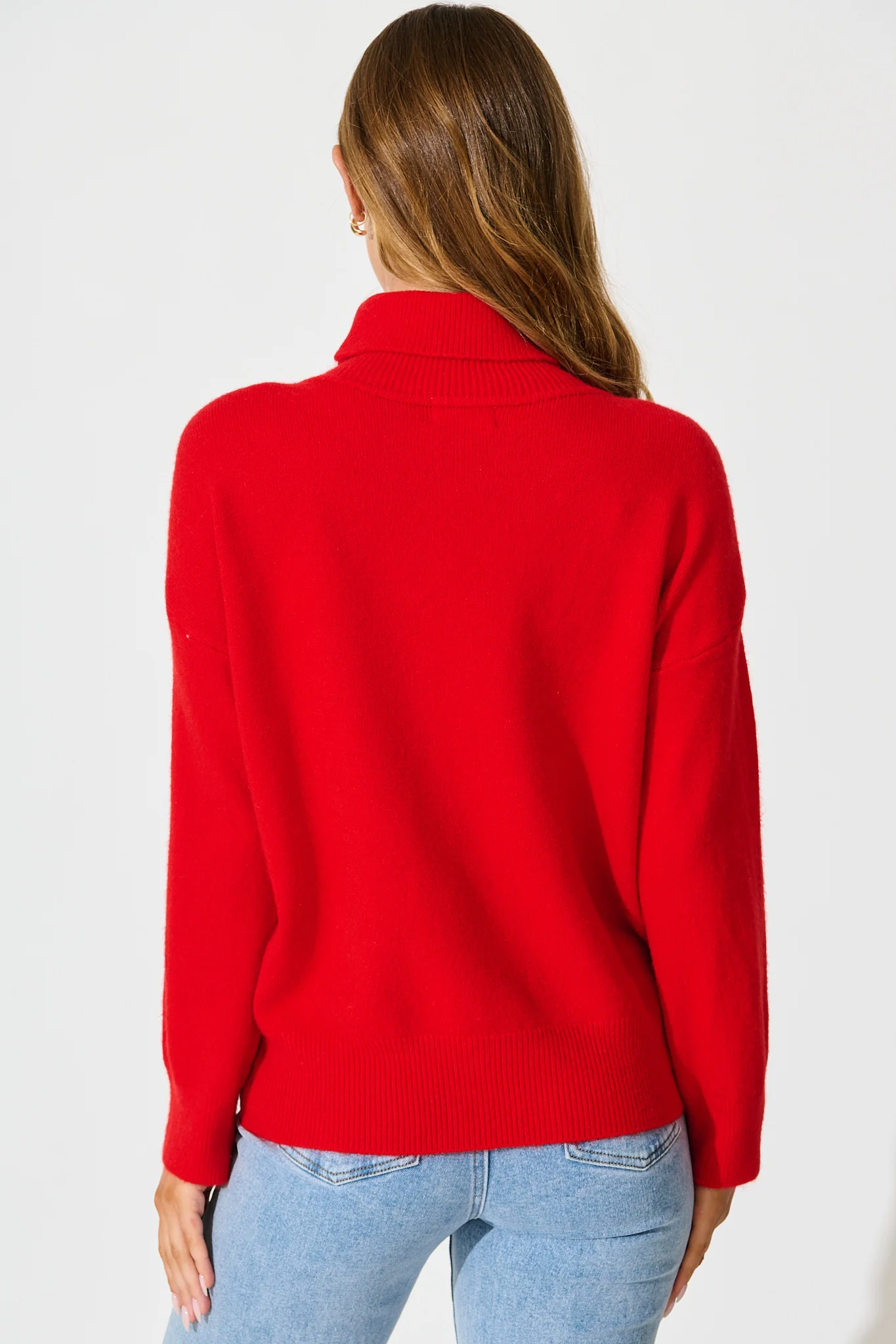 Rochelle Knit In Red Wool Blend - Image 3