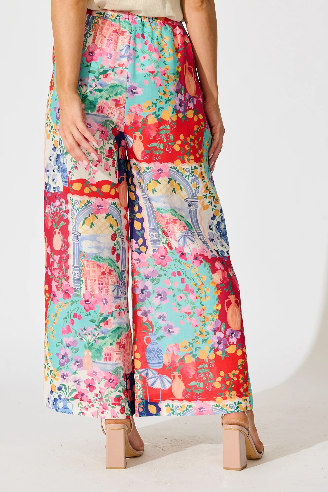 Romeo Pant in Multi Resort Linen Blend - Image 9
