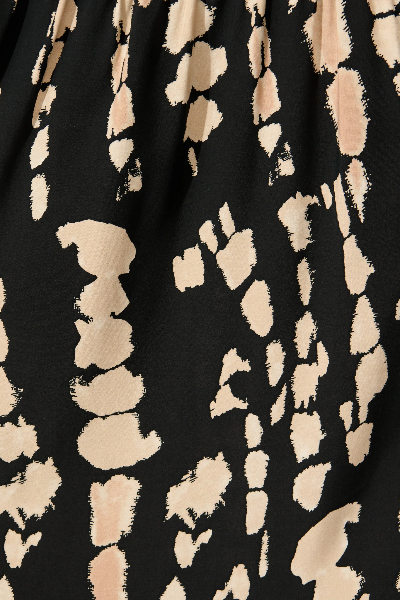 Rosamund Midi Dress in Black with Beige Print - Image 6