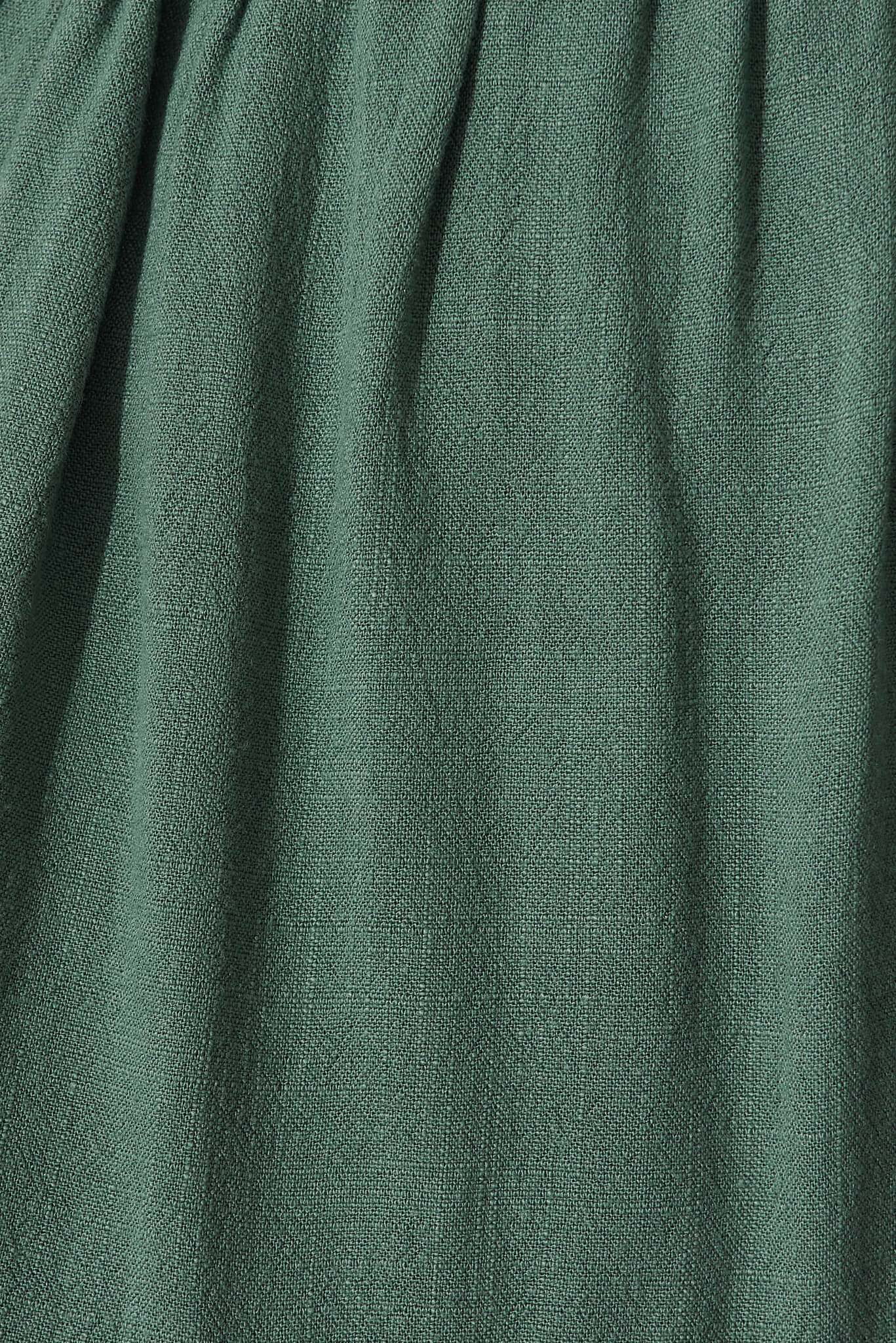 Rosemary Smock Dress In Green Linen Blend - Image 6