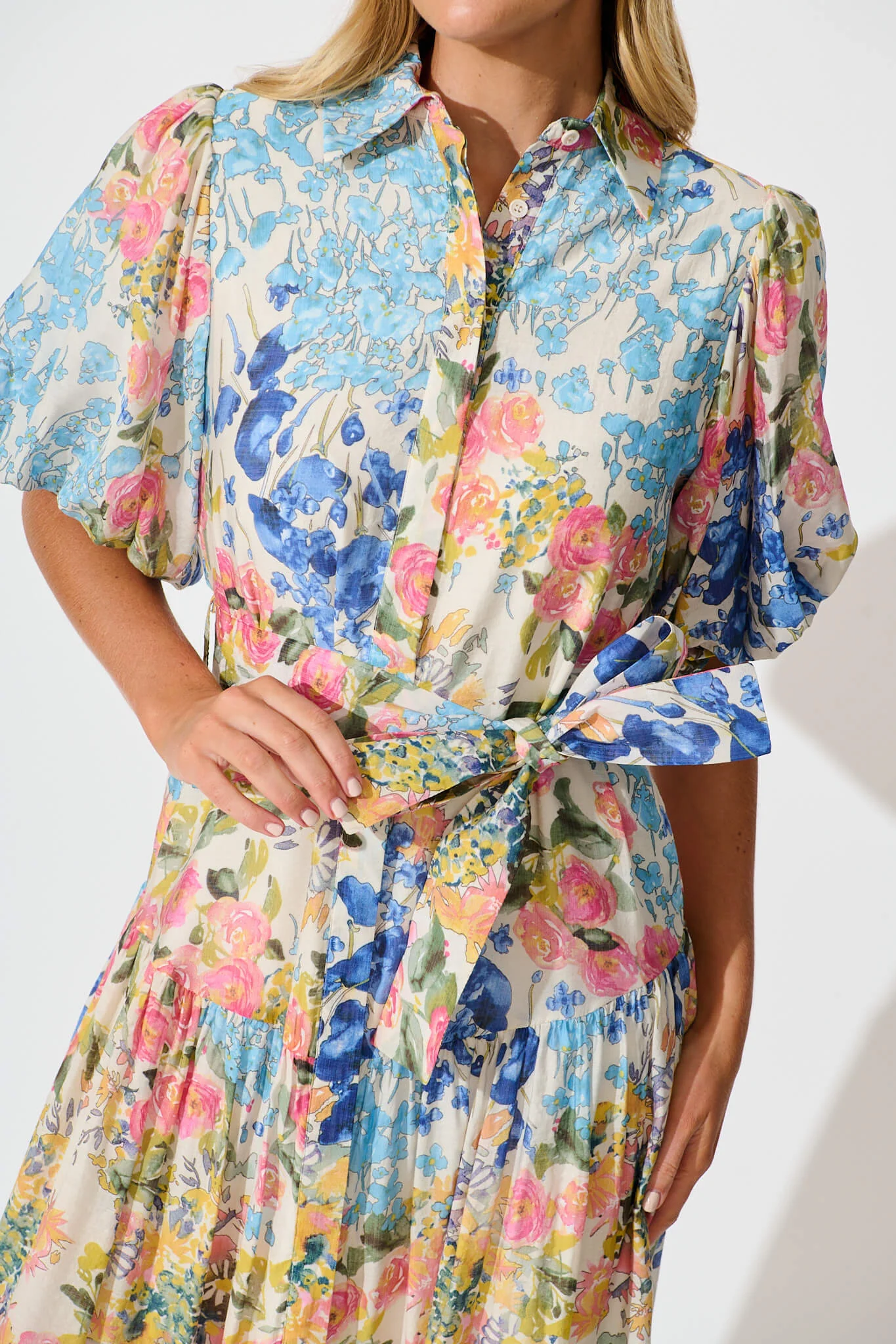 Rosina Maxi Shirt Dress in Vintage Floral Print - Image 5