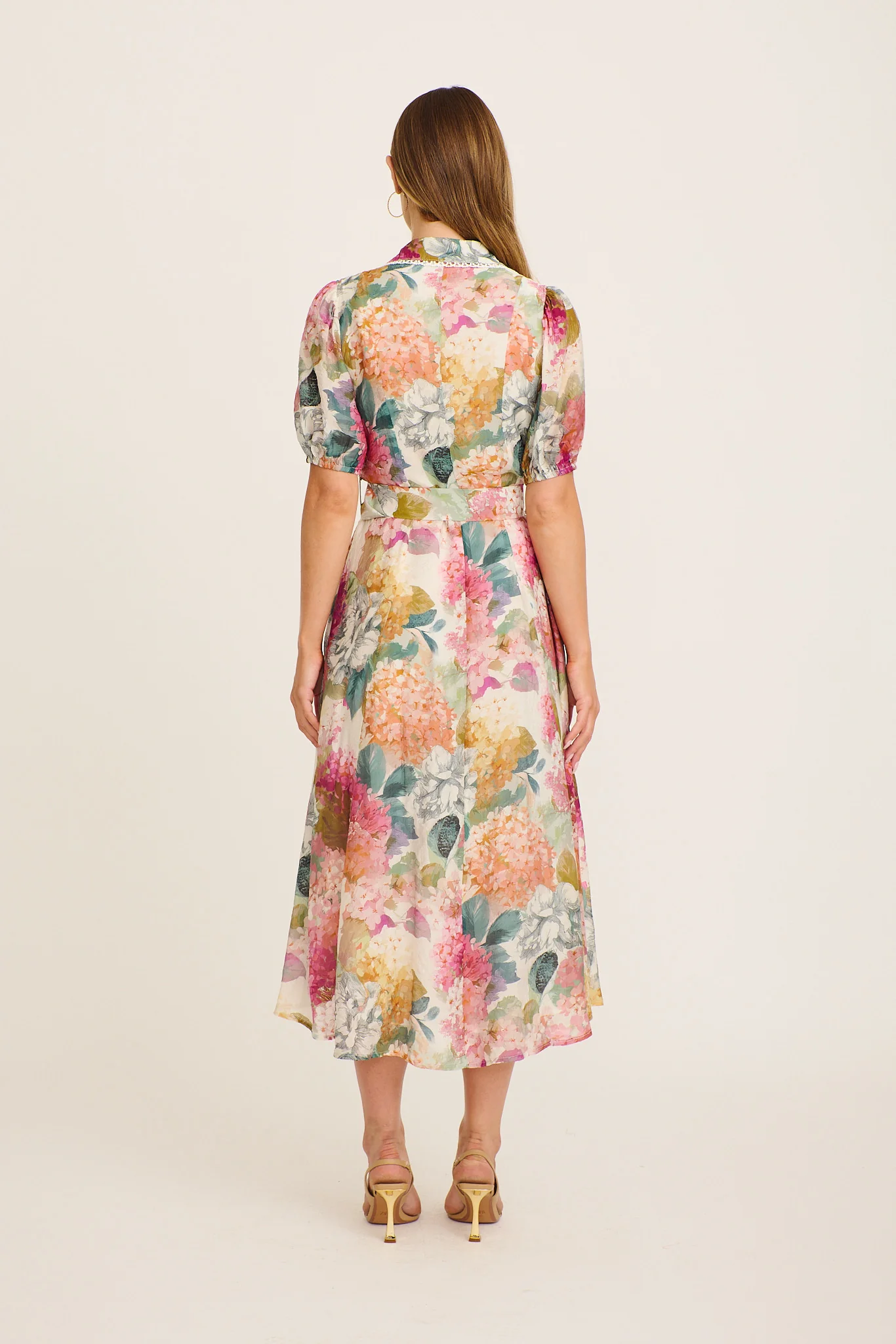 Safiya Maxi Shirt Dress in Multi Floral - Image 4