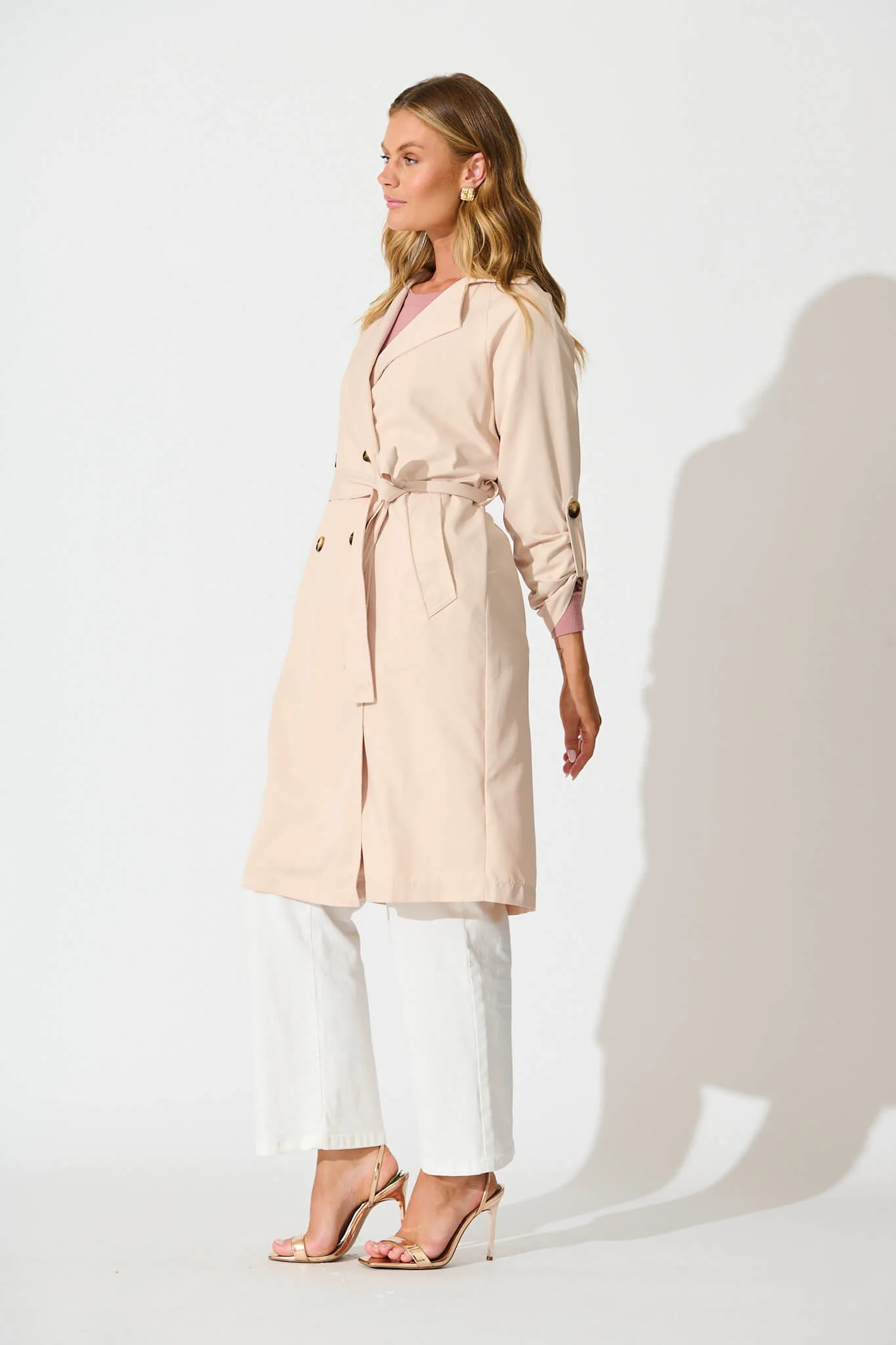 Sasha Trench Coat in Beige - Image 6