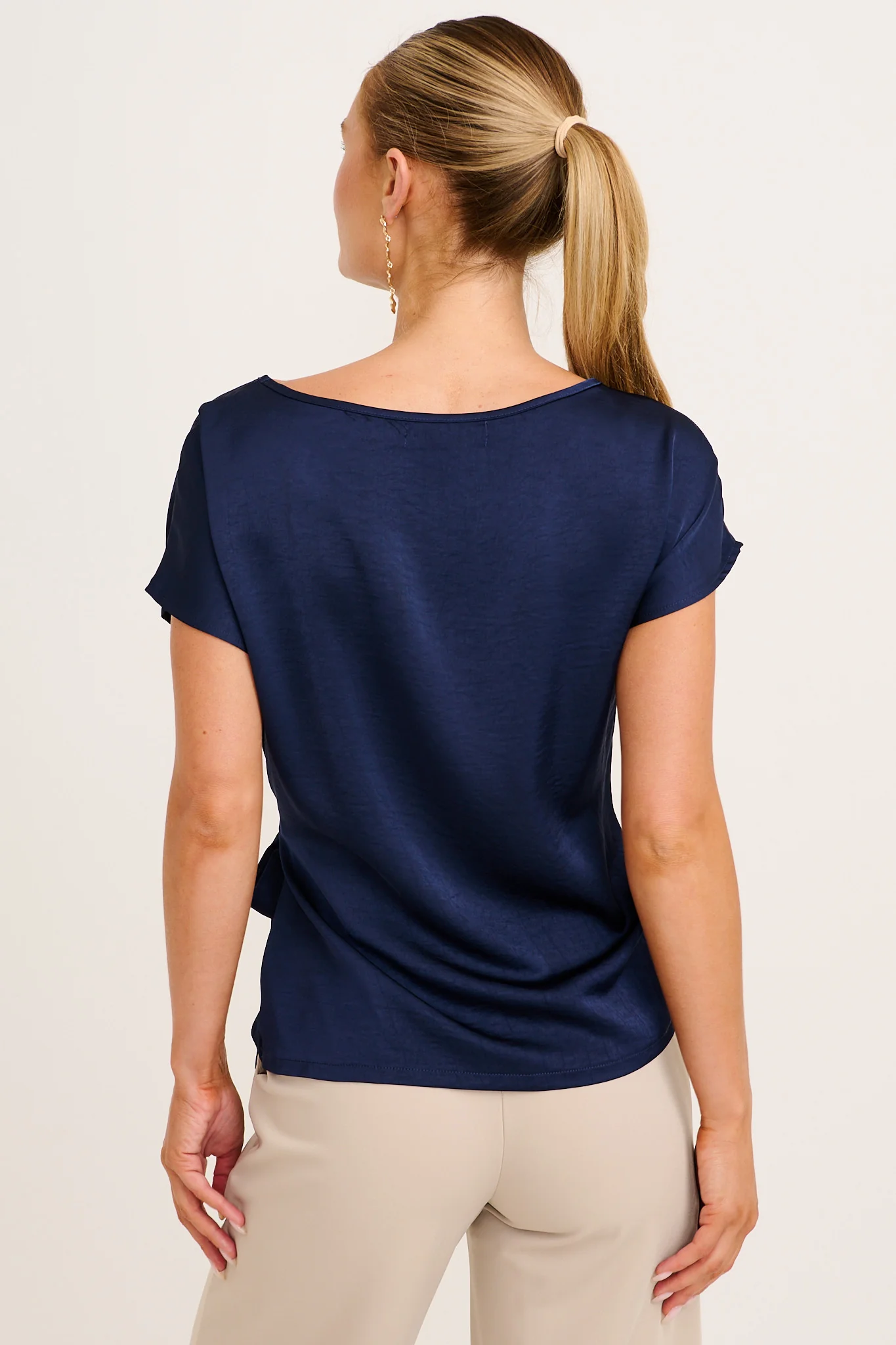 Sedona Top in Navy Satin - Image 3