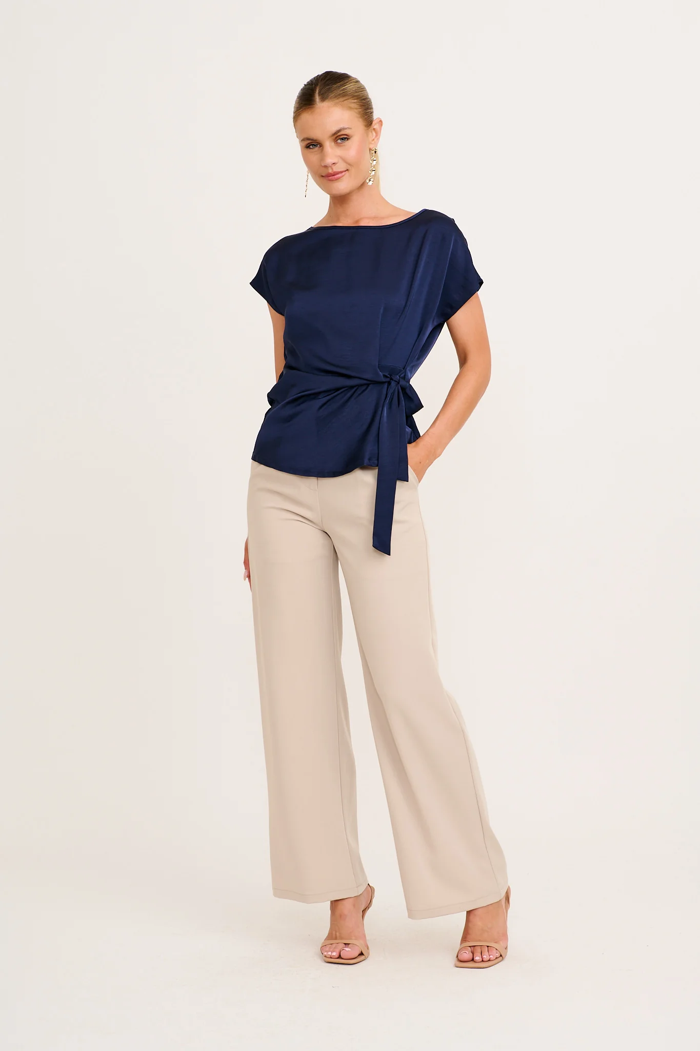 Sedona Top in Navy Satin - Image 4